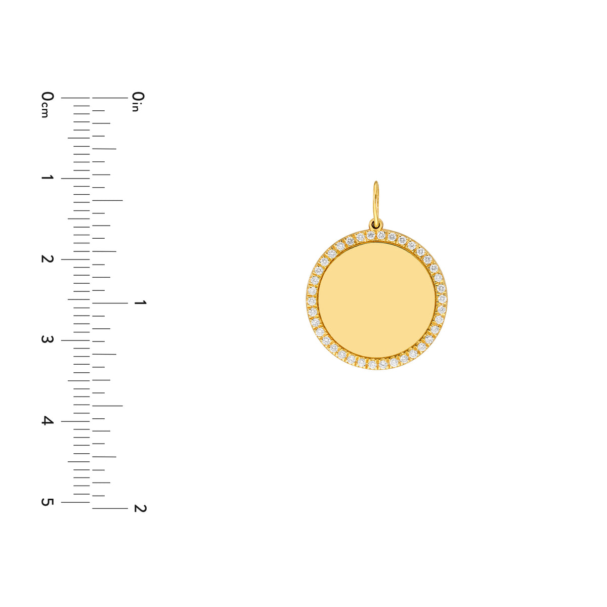 14K Yellow Gold 1/5tcw Diamond Accent Round Pendant