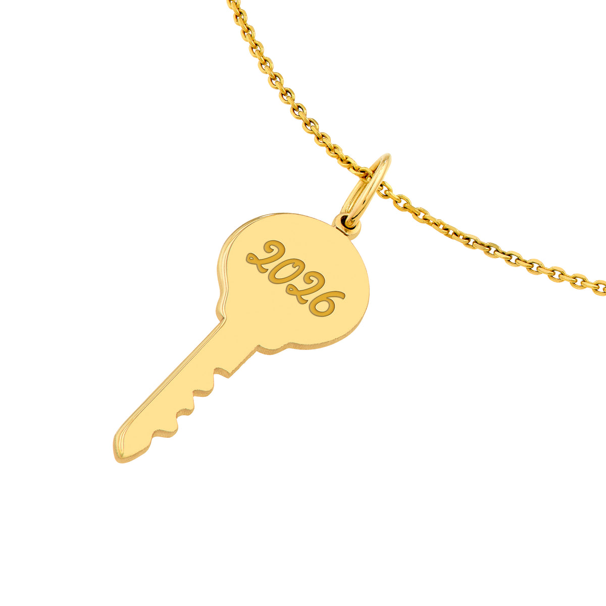 14K Yellow Gold Key Pendant