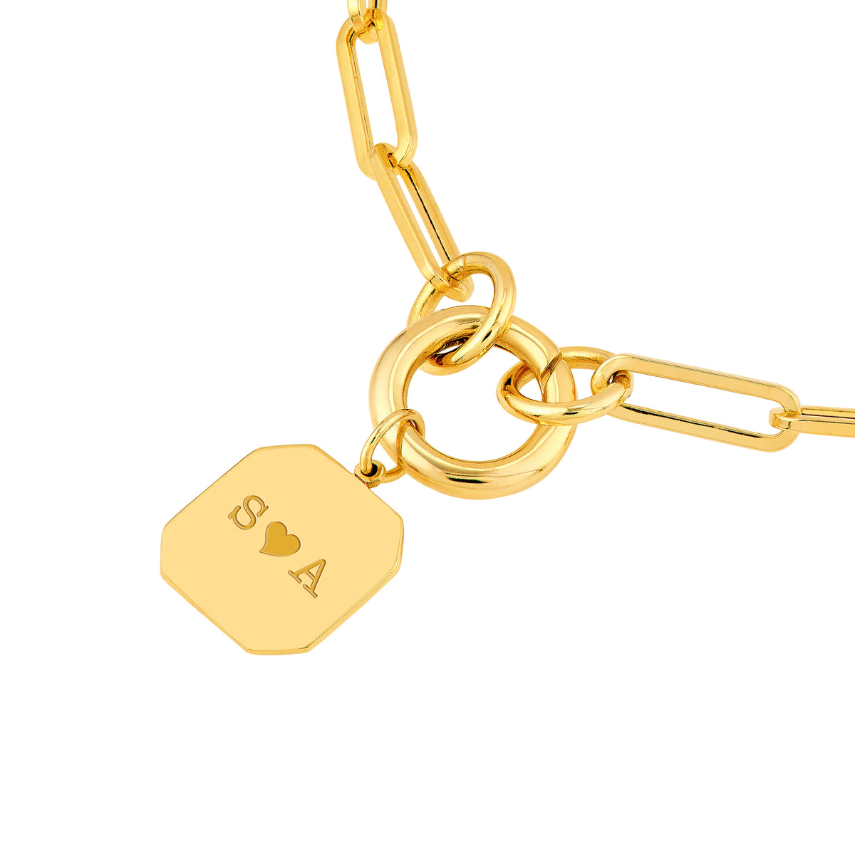14K Yellow Gold Octagonal Pendant