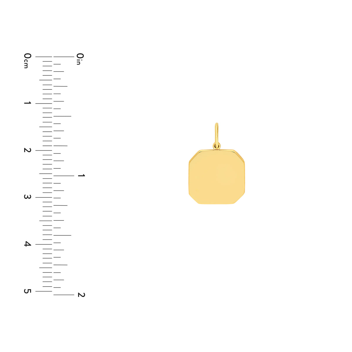 14K Yellow Gold Octagonal Pendant