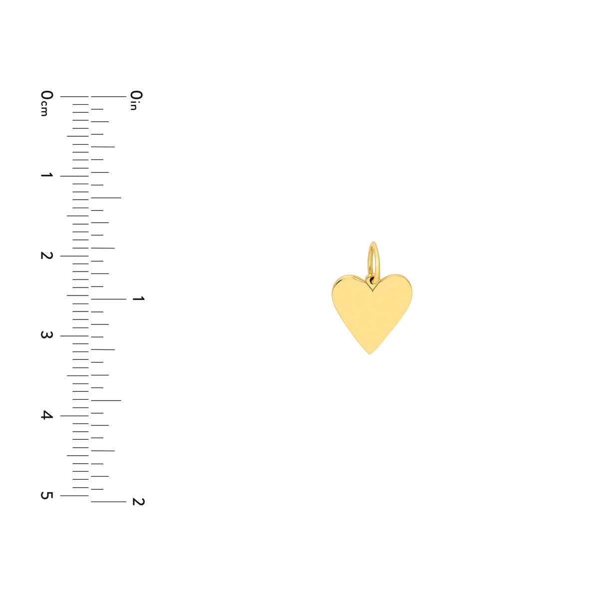 14K Yellow Gold Small Heart Pendant