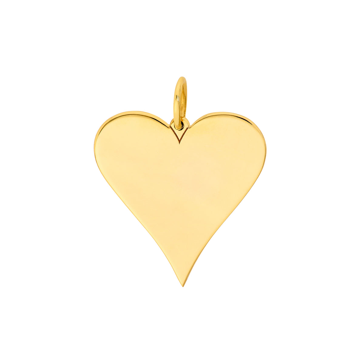 14K Yellow Gold Large Heart Pendant