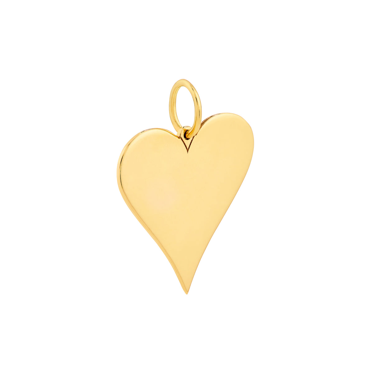 14K Yellow Gold Large Heart Pendant