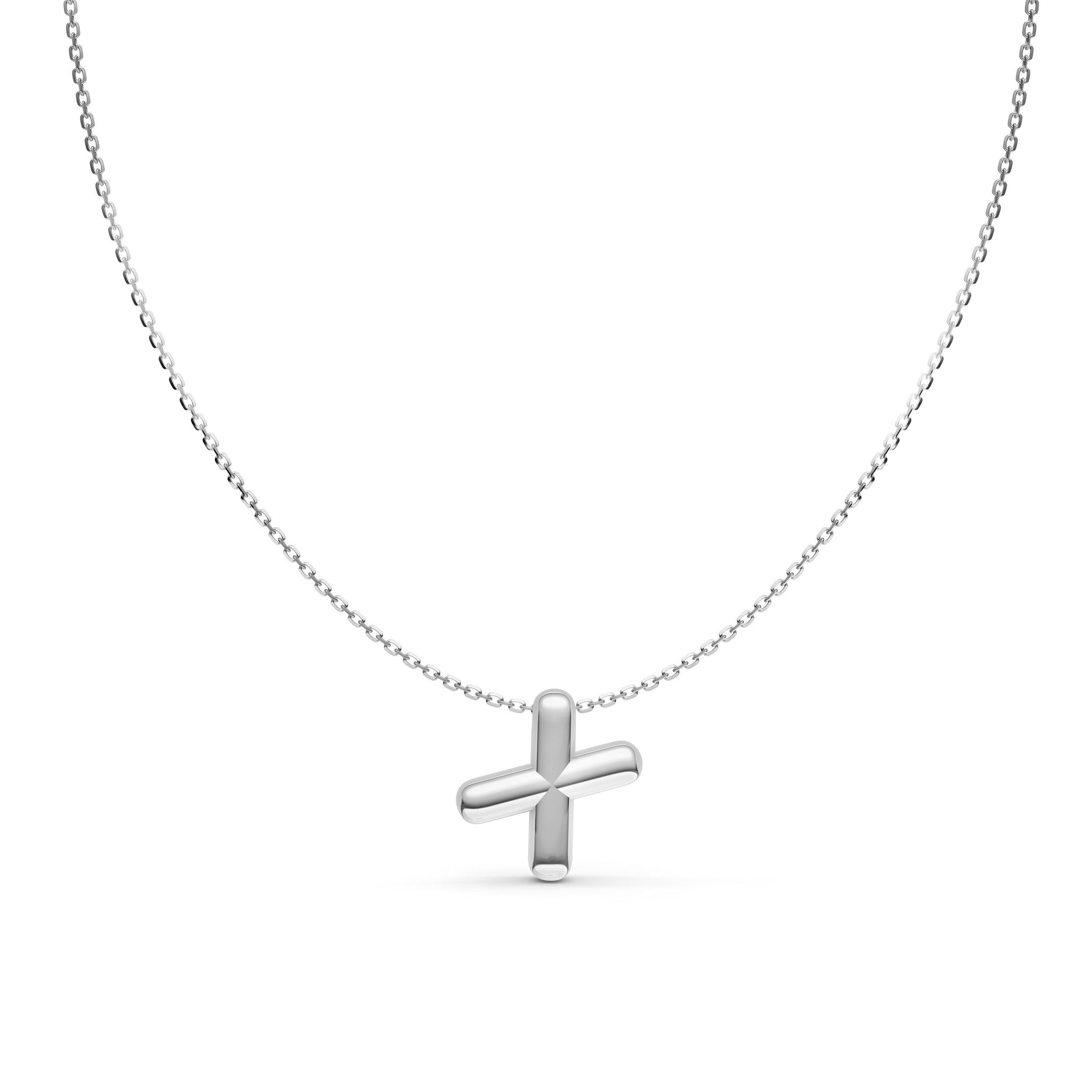 14K Gold Puffy Bubble Initial Necklace