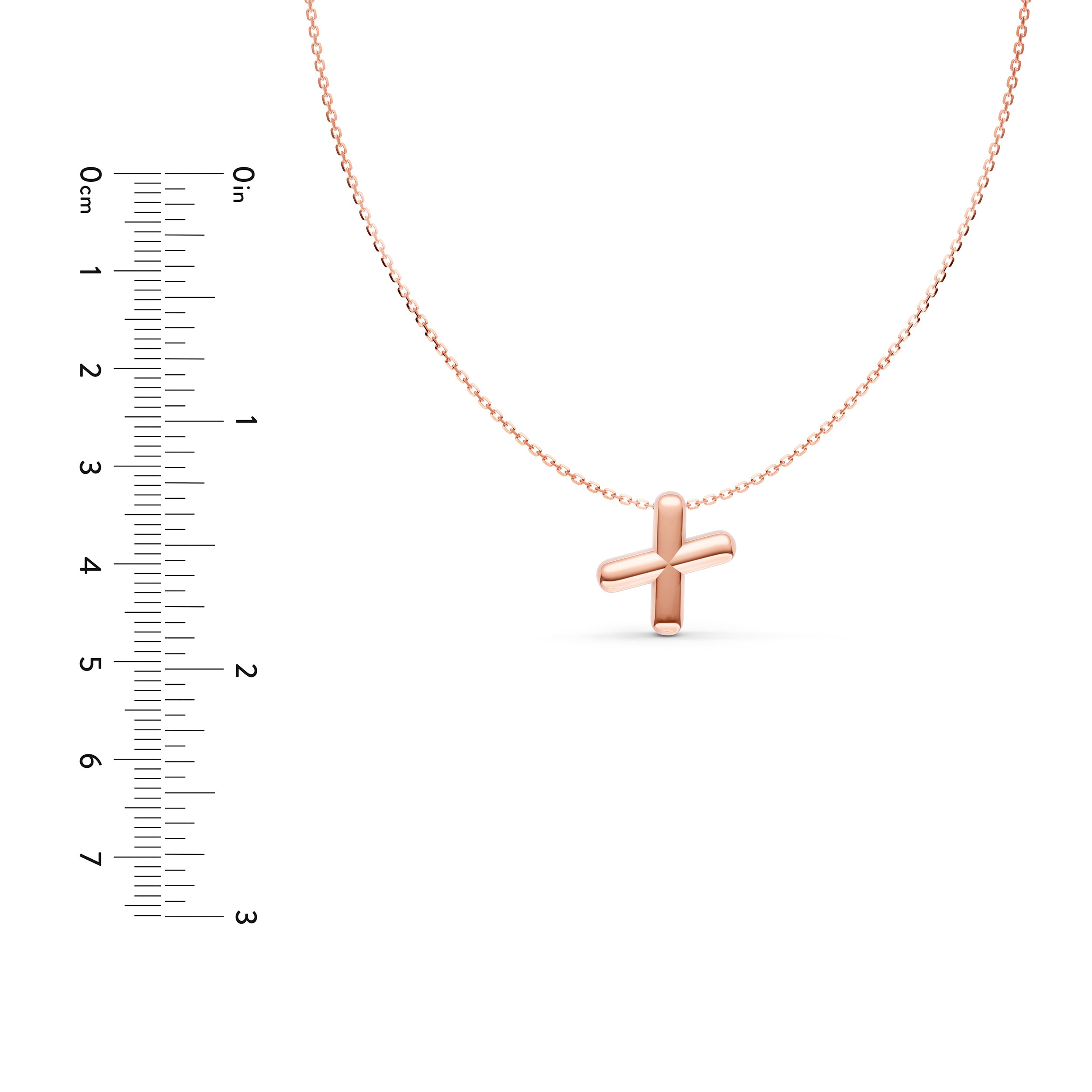 14K Gold Puffy Bubble Initial Necklace