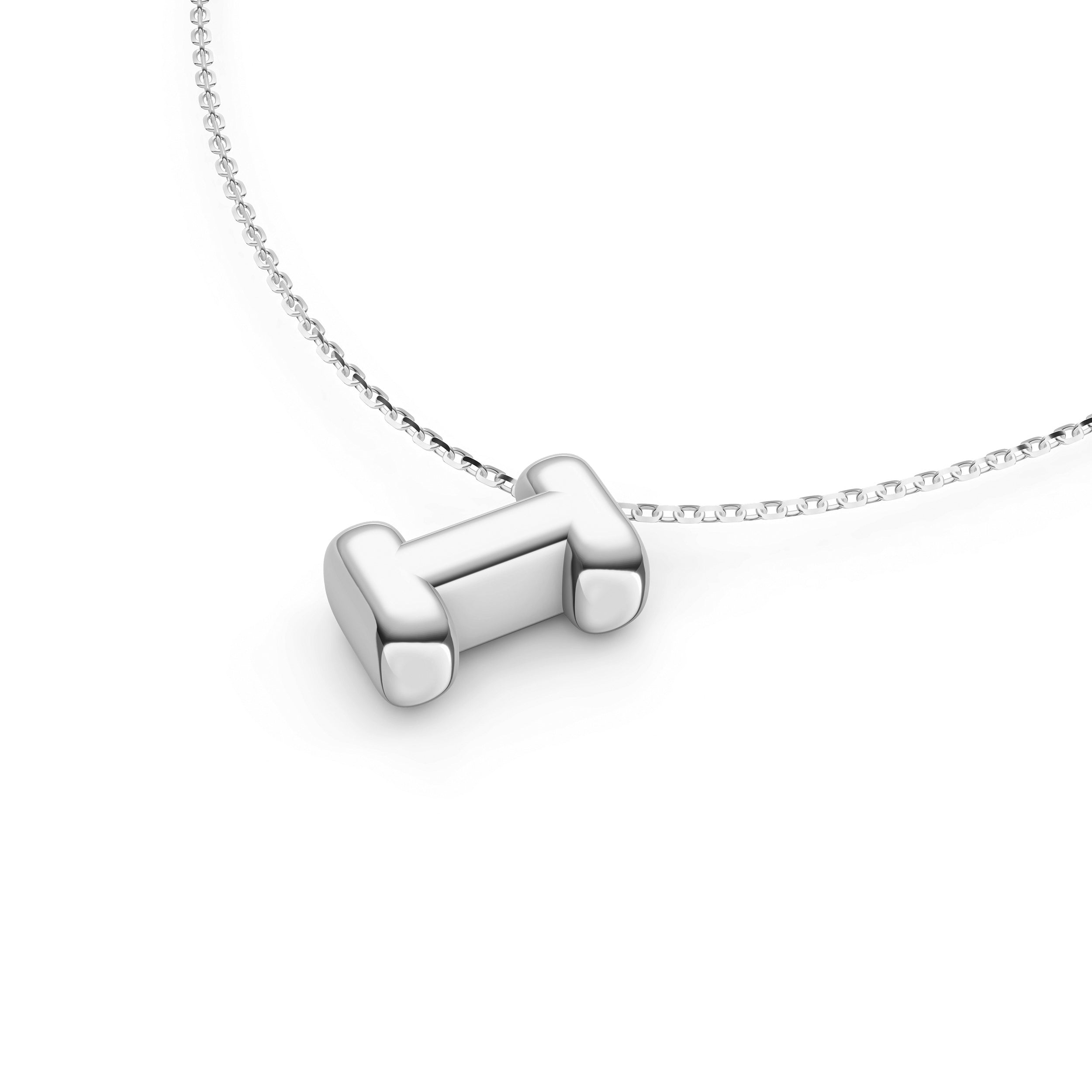14K Gold Puffy Bubble Initial Necklace Birmingham Jewelry Necklace Birmingham Jewelry 