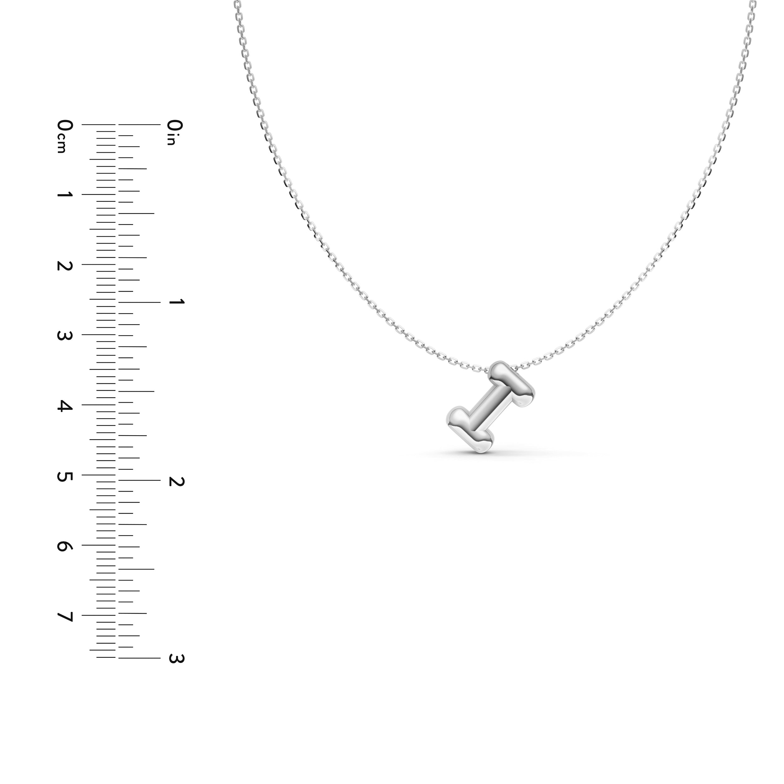 14K Gold Puffy Bubble Initial Necklace Birmingham Jewelry Necklace Birmingham Jewelry 