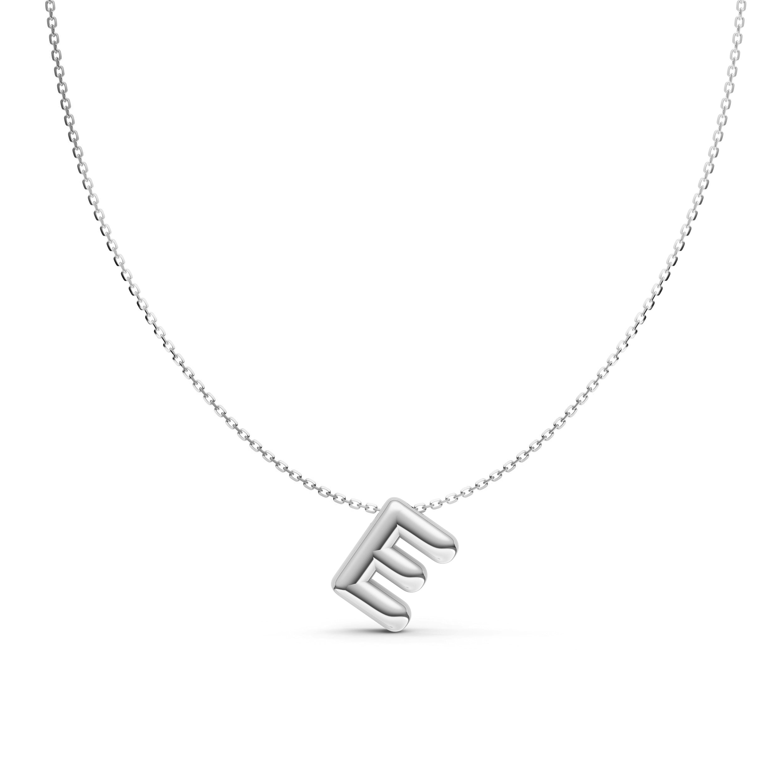 14K Gold Puffy Bubble Initial Necklace Birmingham Jewelry Necklace Birmingham Jewelry 