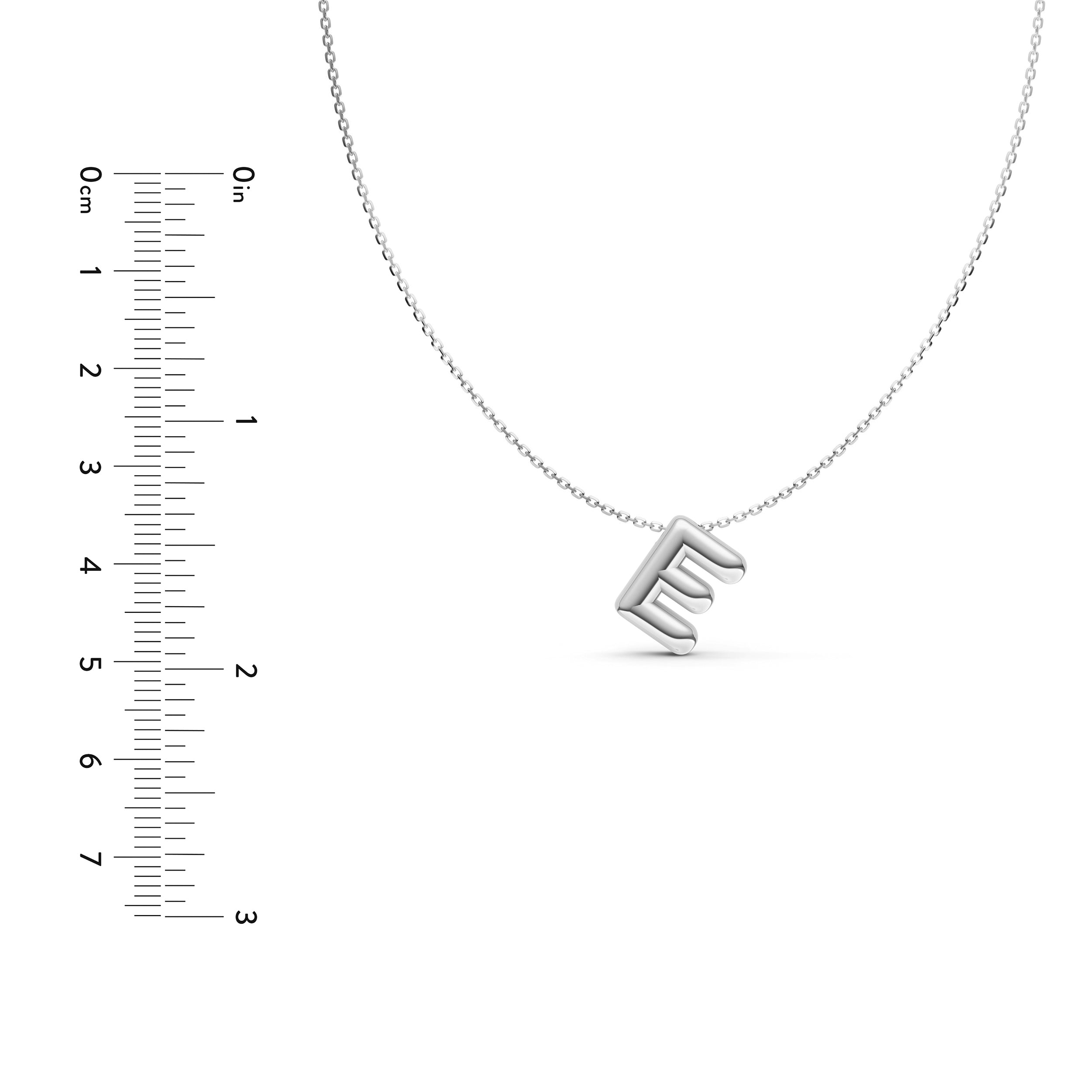 14K Gold Puffy Bubble Initial Necklace Birmingham Jewelry Necklace Birmingham Jewelry 
