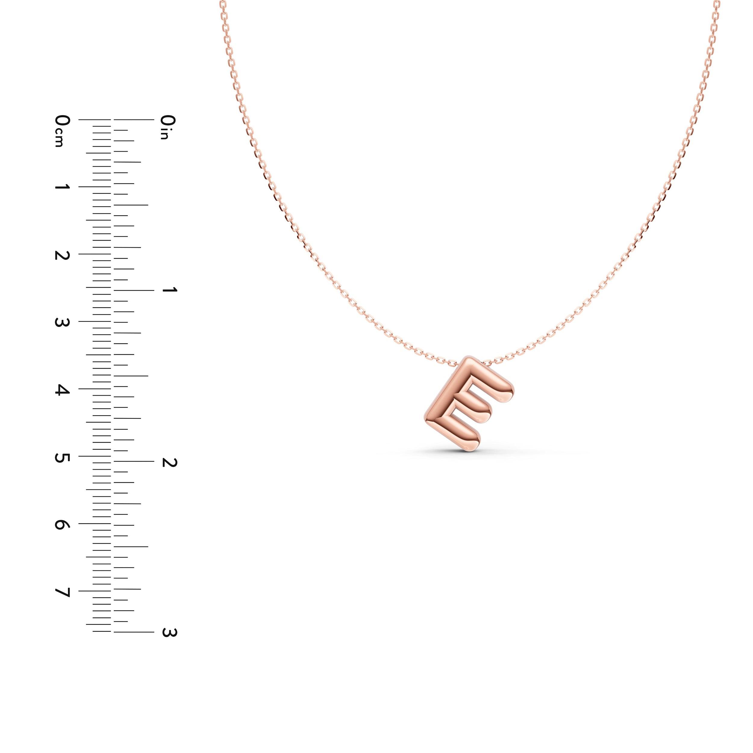 14K Gold Puffy Bubble Initial Necklace Birmingham Jewelry Necklace Birmingham Jewelry 