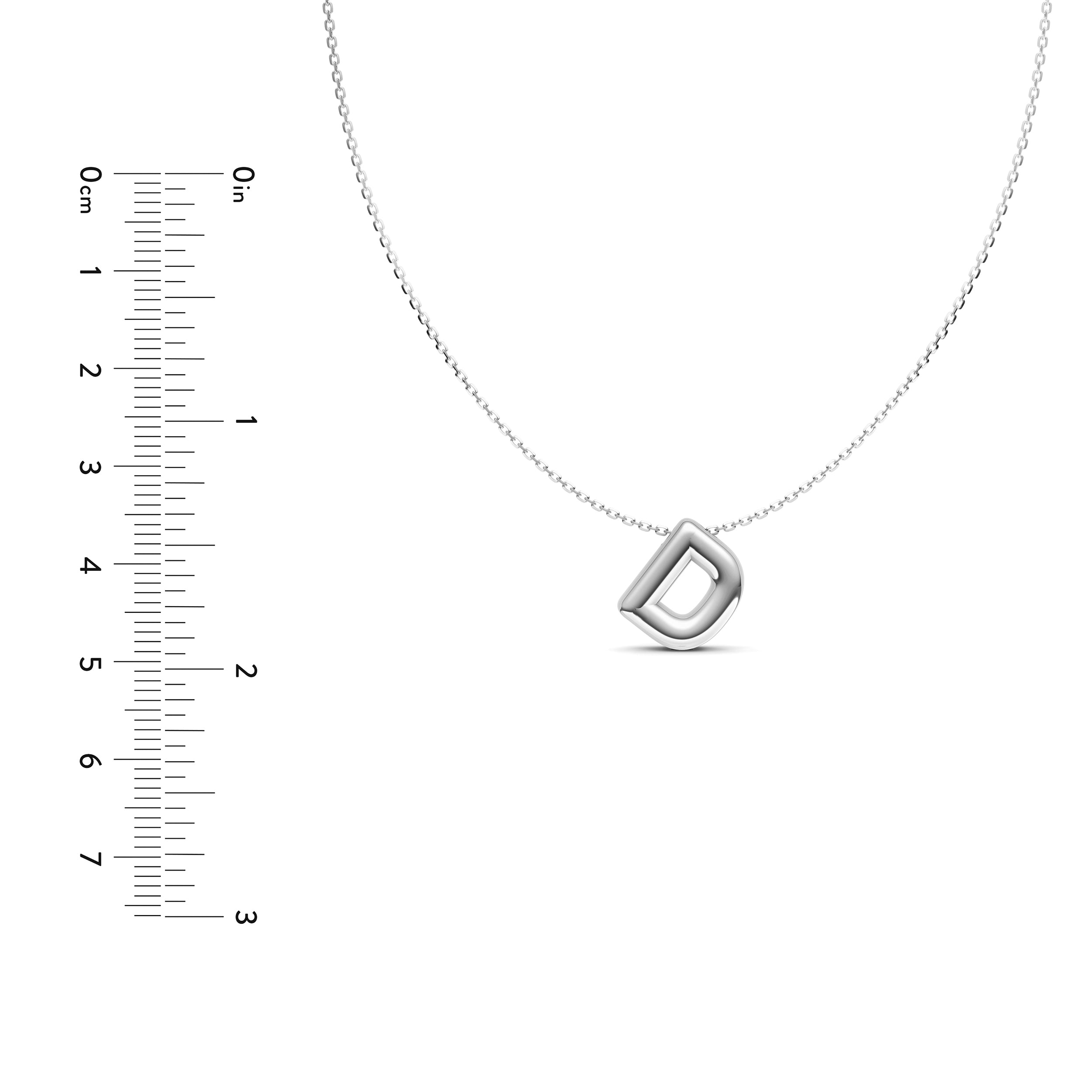 14K Gold Puffy Bubble Initial Necklace Birmingham Jewelry Necklace Birmingham Jewelry 