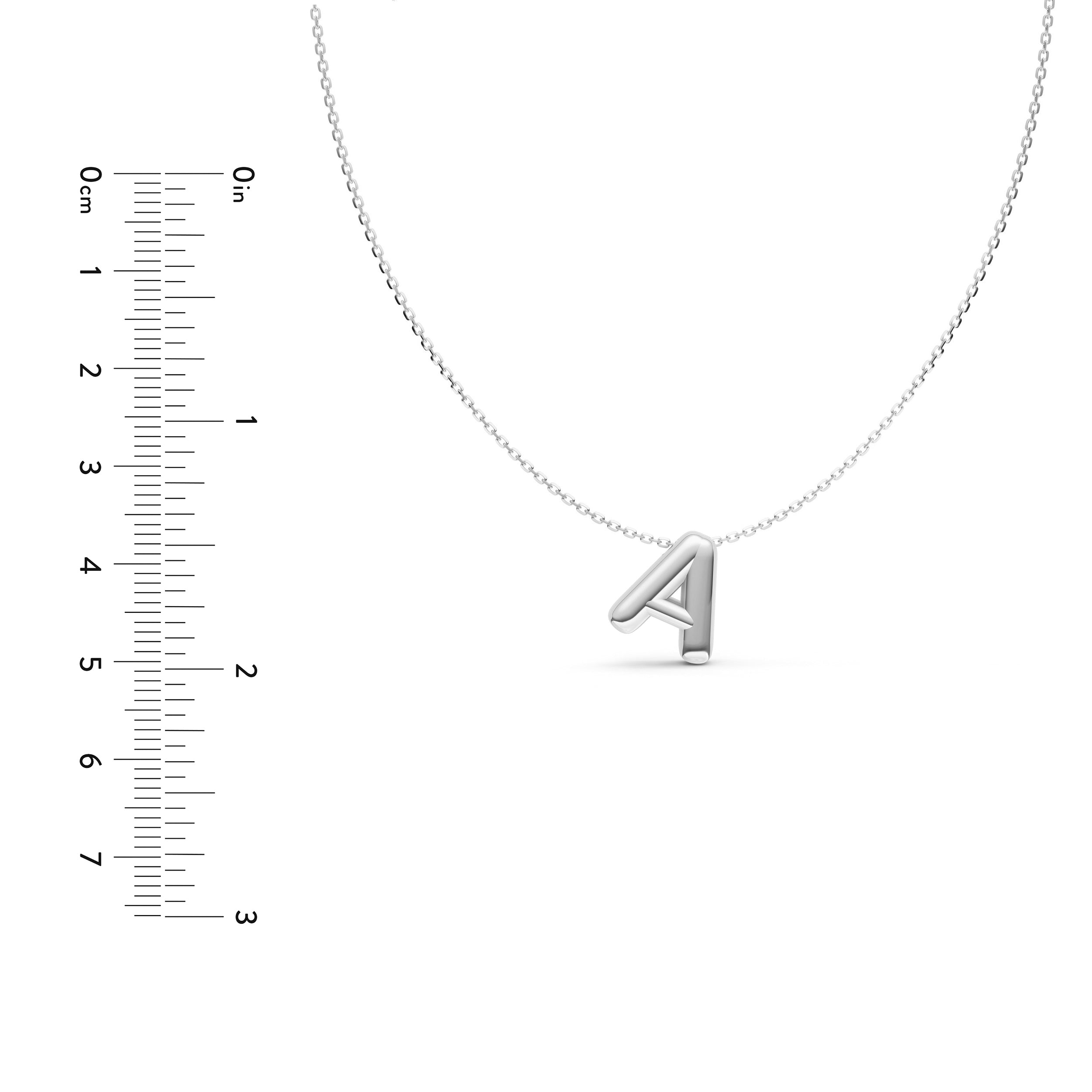 14K Gold Puffy Bubble Initial Necklace Birmingham Jewelry Necklace Birmingham Jewelry 