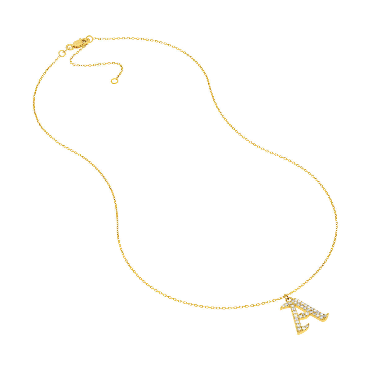 14K Yellow Gold Diamond Gothic Necklace Birmingham Jewelry Necklace Birmingham Jewelry 