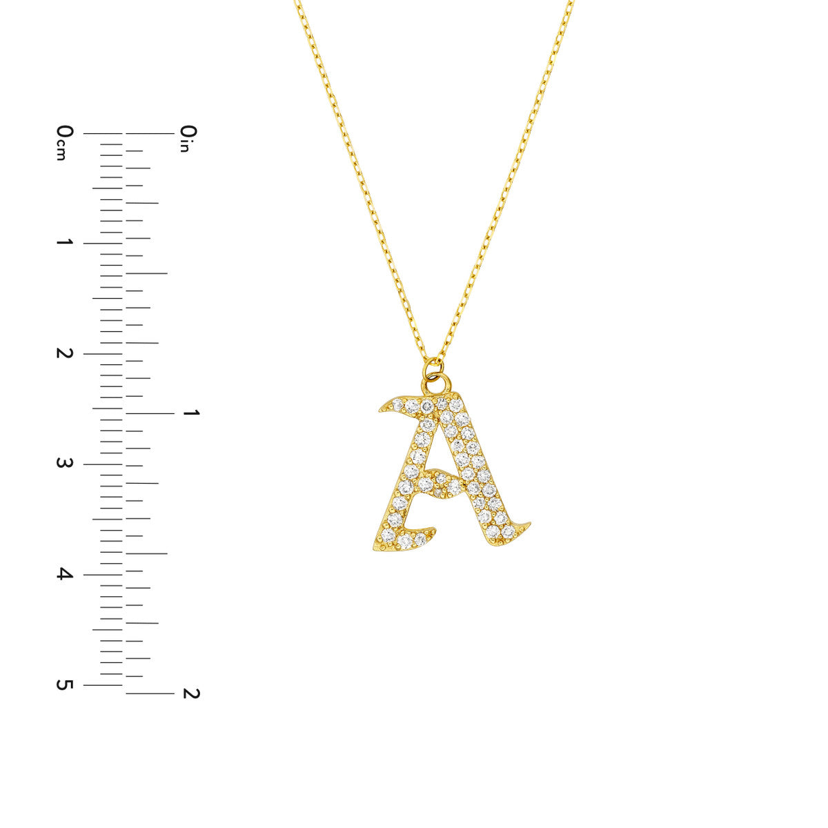 14K Yellow Gold Diamond Gothic Necklace Birmingham Jewelry Necklace Birmingham Jewelry 