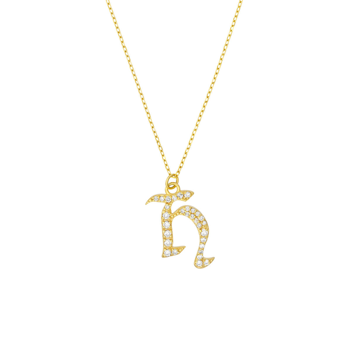 14K Yellow Gold Diamond Gothic Necklace Birmingham Jewelry Necklace Birmingham Jewelry 