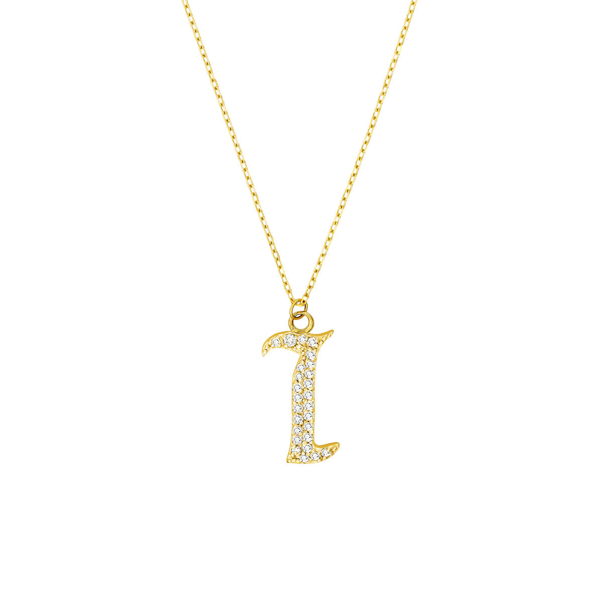 14K Yellow Gold Diamond Gothic Necklace Birmingham Jewelry Necklace Birmingham Jewelry 