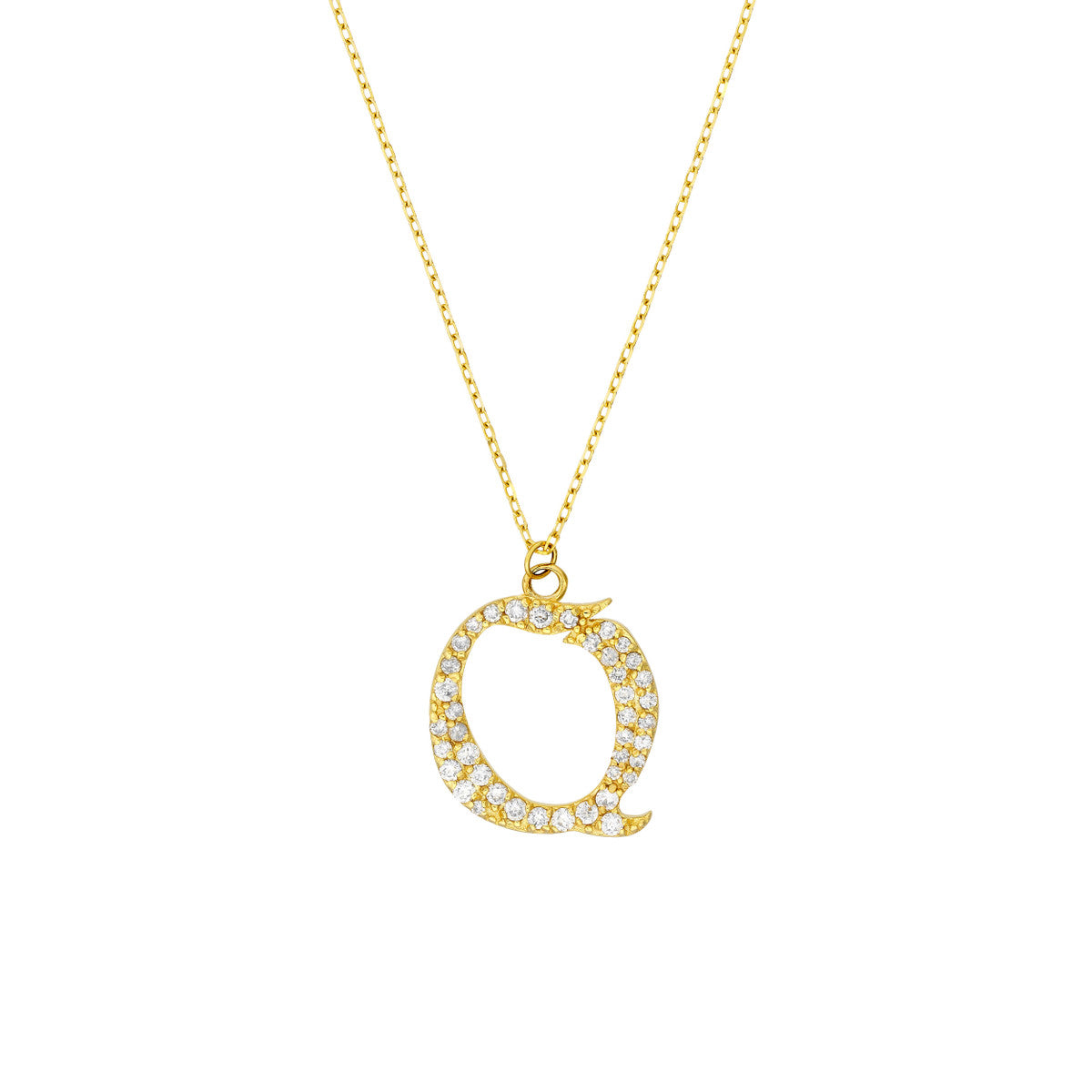 14K Yellow Gold Diamond Gothic Necklace Birmingham Jewelry Necklace Birmingham Jewelry 