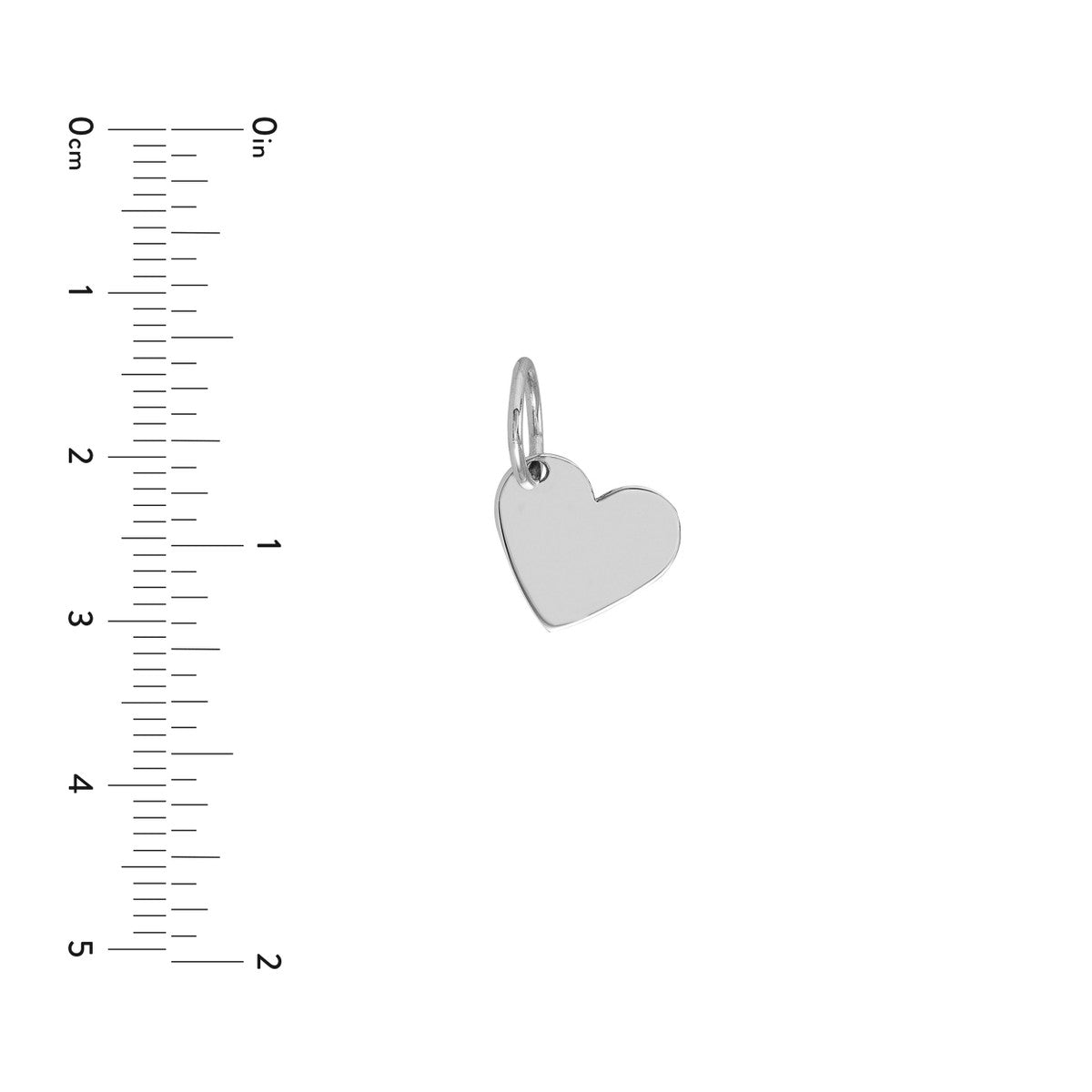 14K Yellow Gold Mini Slanted Heart Engravable Charm
