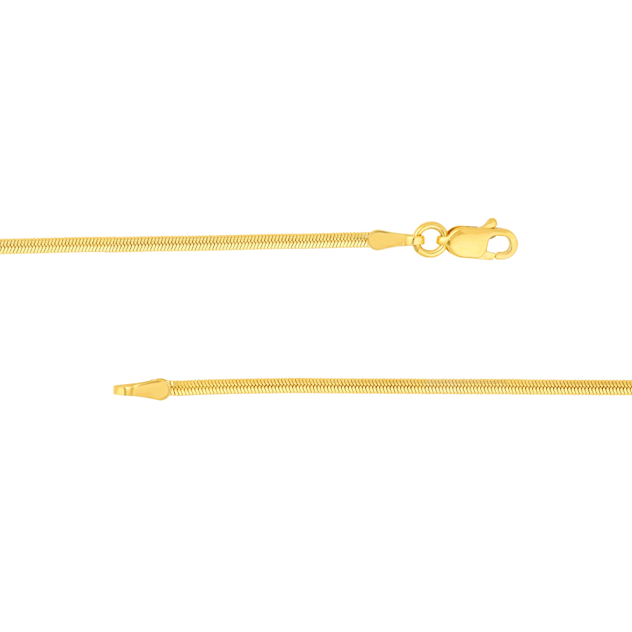 14K Yellow Gold 1.70mm Oval Snake Chain Birmingham Jewelry Gold Chain Birmingham Jewelry 