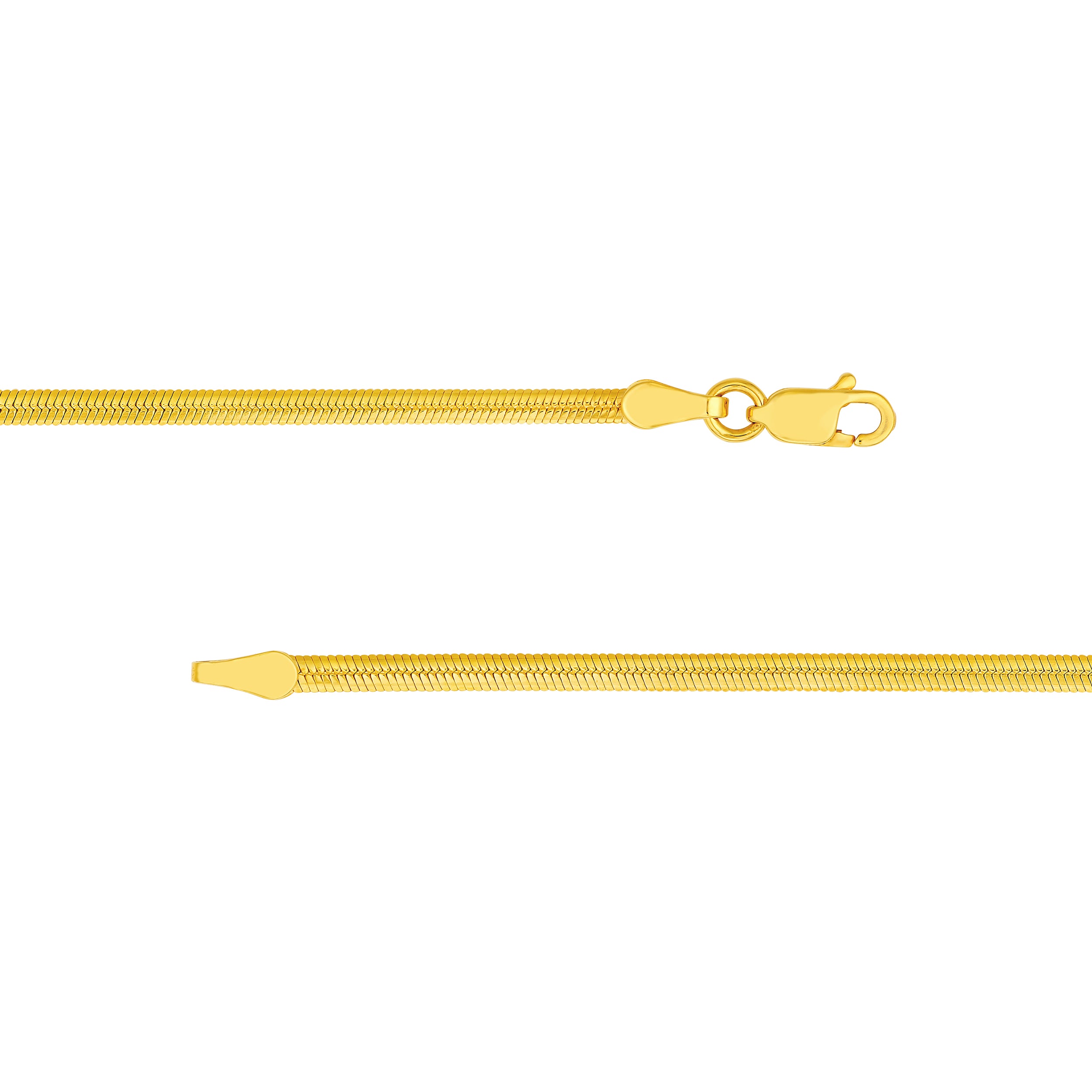 14K Yellow Gold 2.30mm Oval Snake Chain Birmingham Jewelry Gold Chain Birmingham Jewelry 
