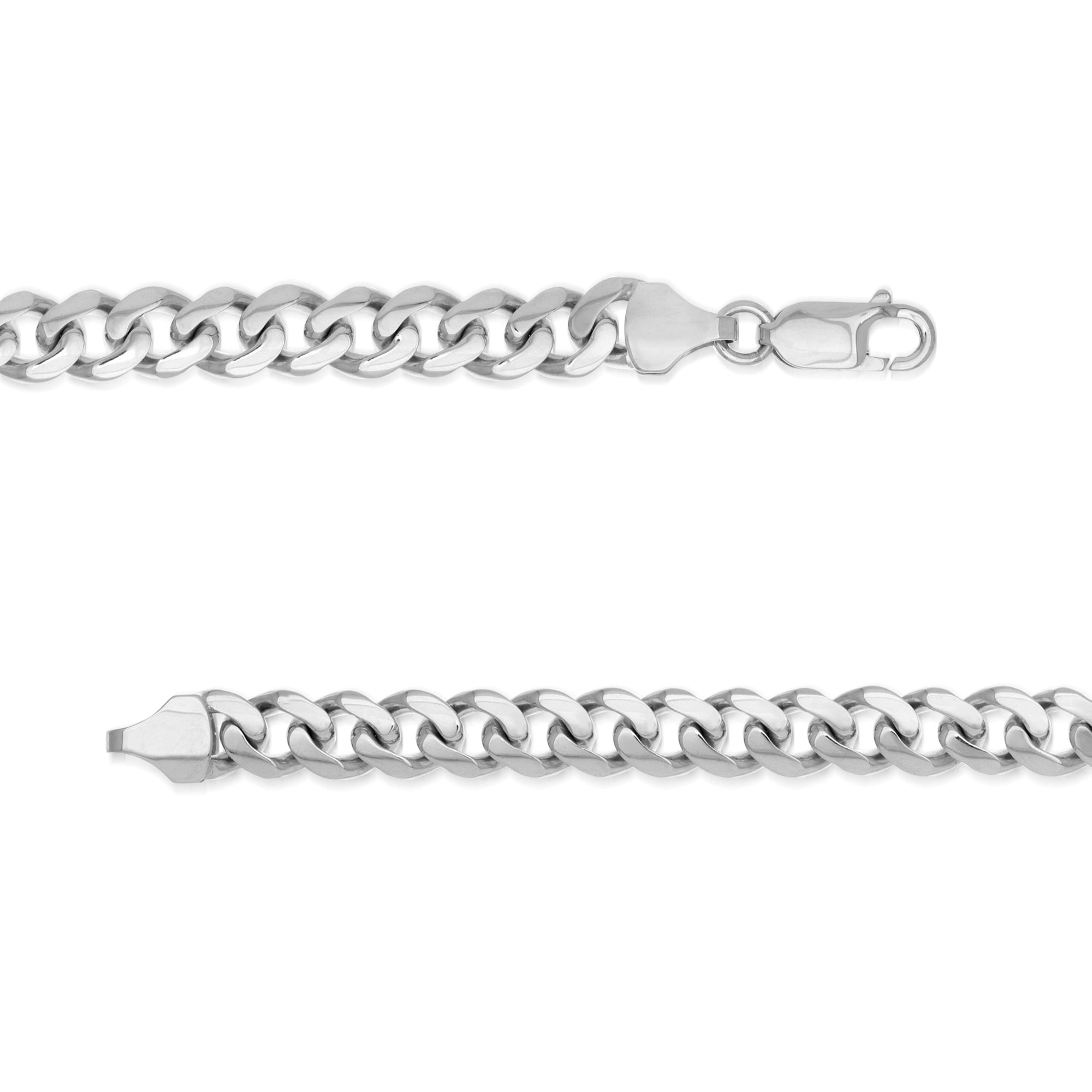 Sterling Silver 7.30mm Miami Cuban Chain with Lobster Lock