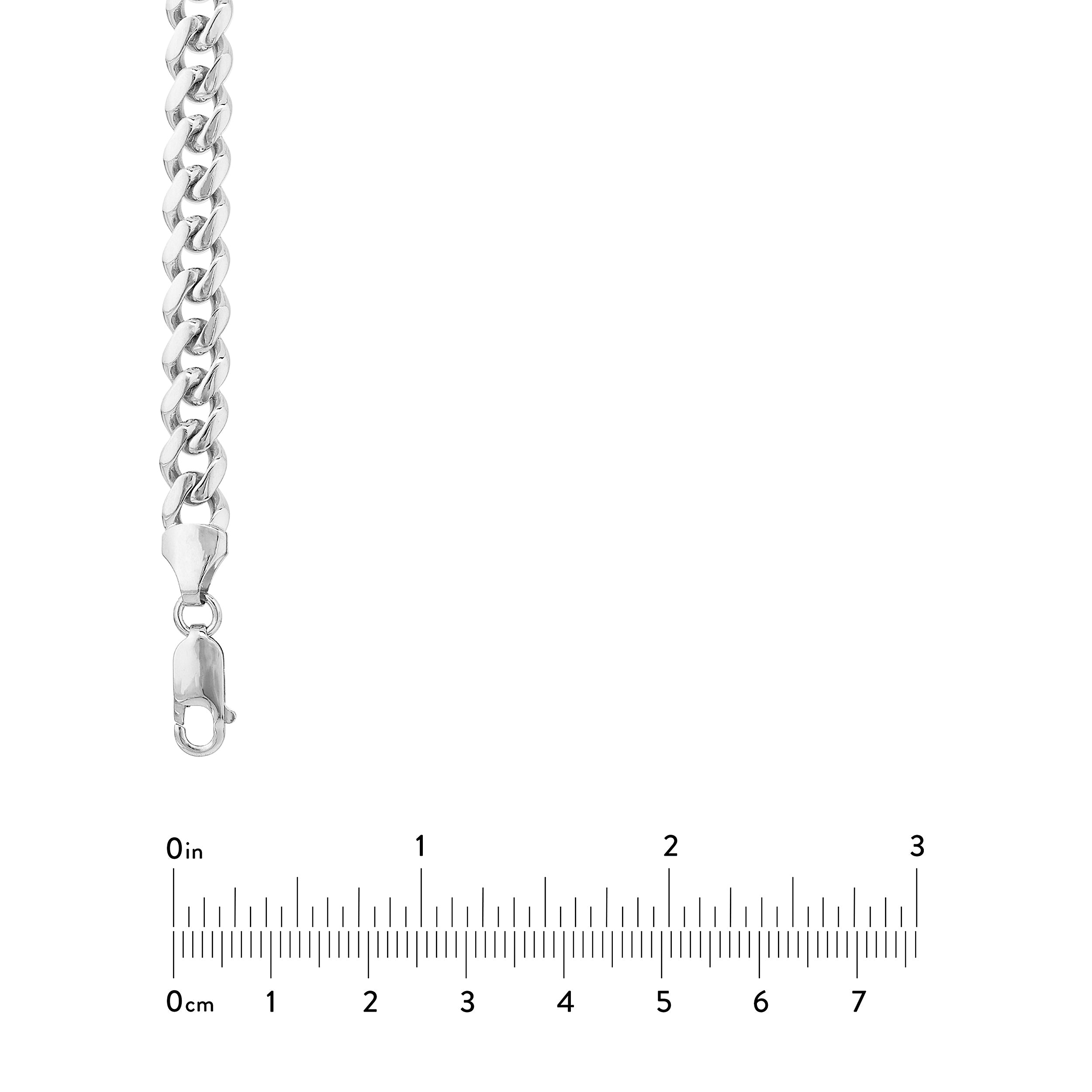 Sterling Silver 7.30mm Miami Cuban Chain with Lobster Lock