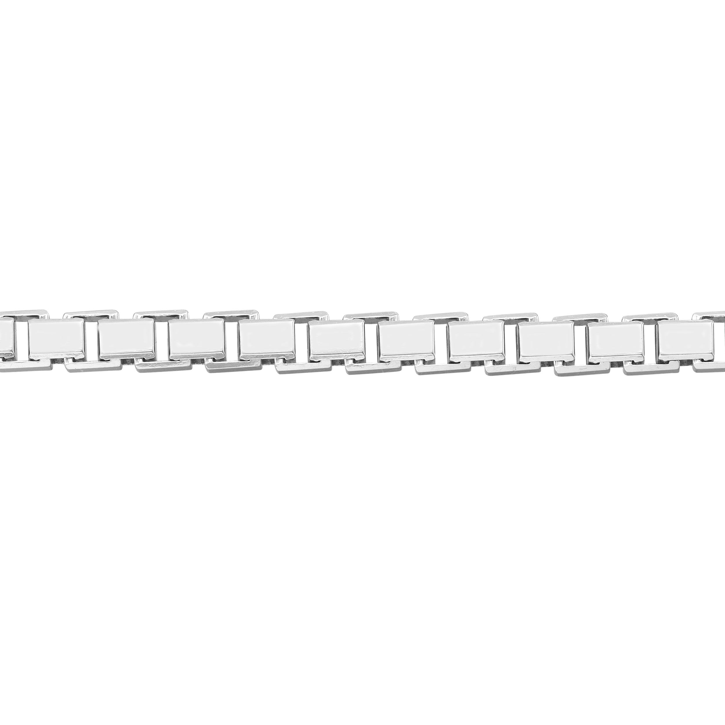 Sterling Silver 3.40mm Box Chain Bracelet