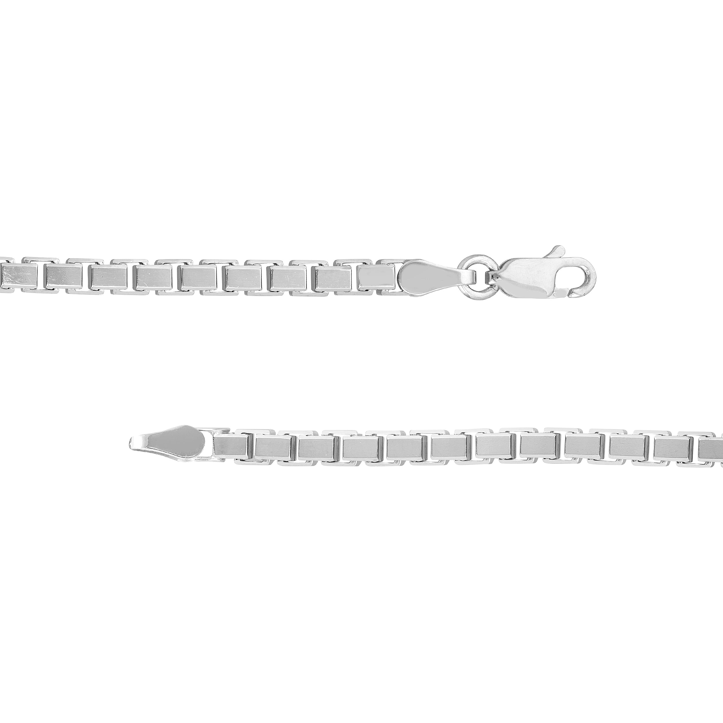Sterling Silver 3.40mm Box Chain Bracelet