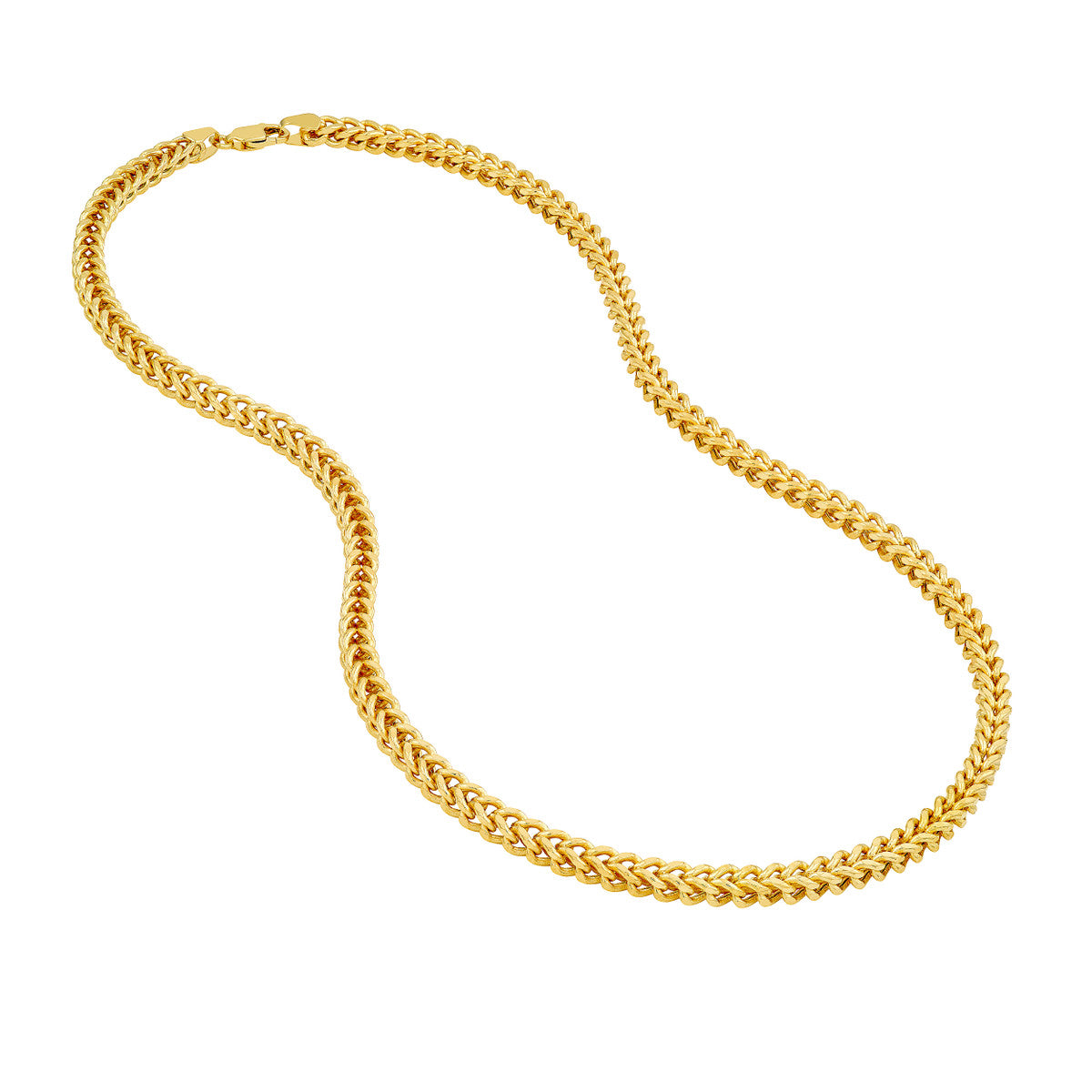 14K Yellow Gold 4.00mm Hollow Franco Chain