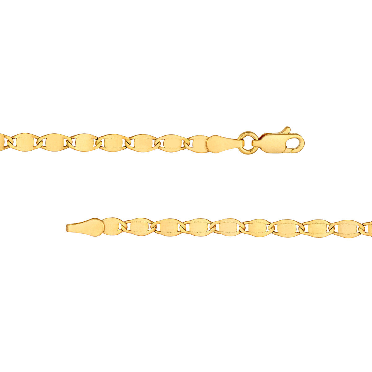 14K Yellow Gold 3.35mm D/C Valentino Chain