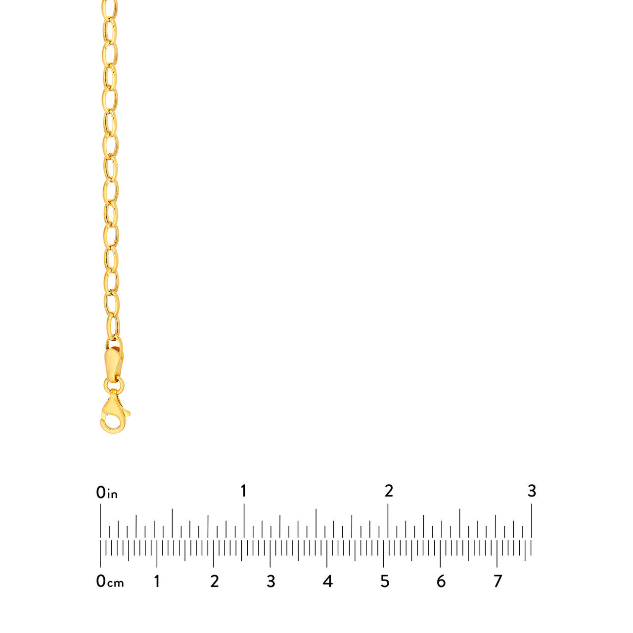 14K Yellow Gold 3.50mm Hollow Oval Rolo Chain Birmingham Jewelry Gold Chain Birmingham Jewelry 