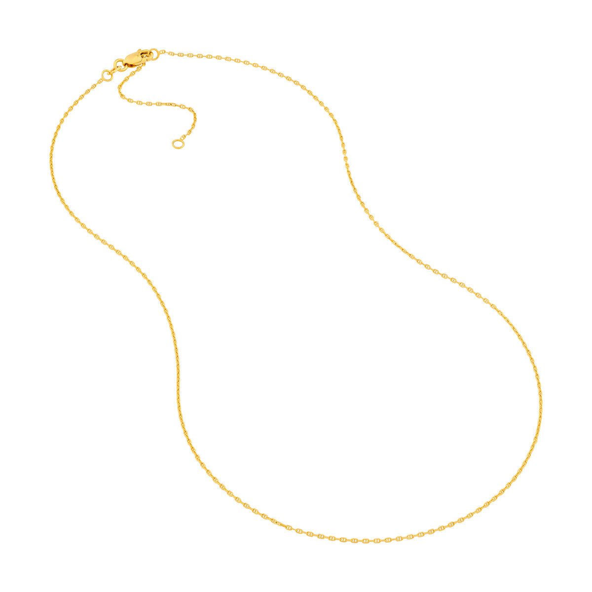 14K Yellow Gold 1.05mm D/C Anchor Chain