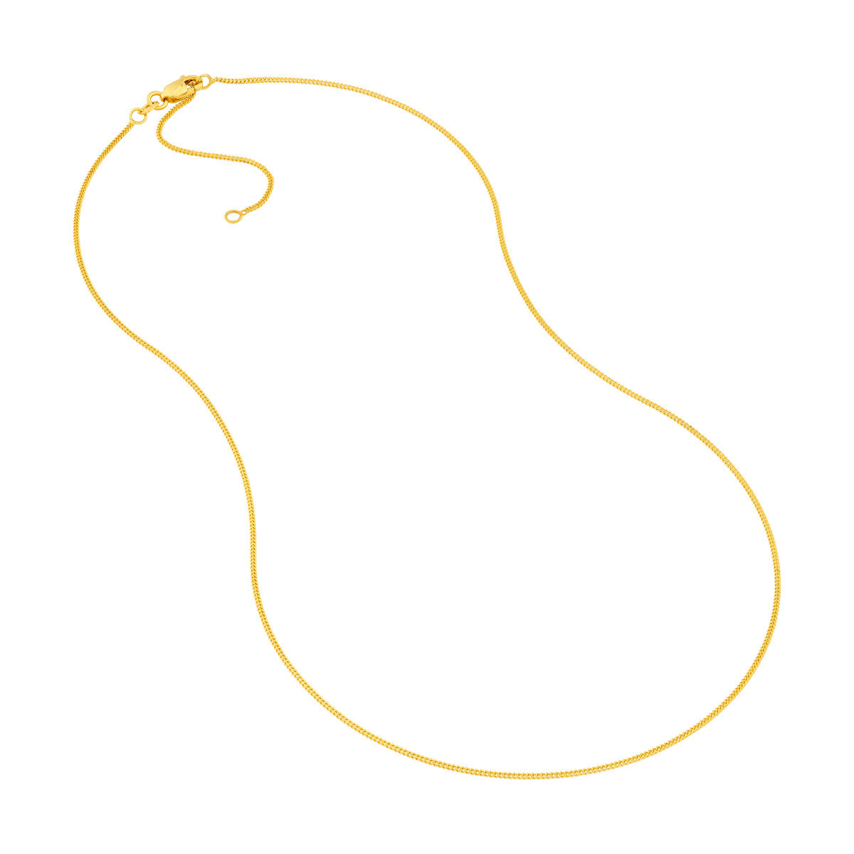 14K Yellow Gold 1.05mm Curb Chain