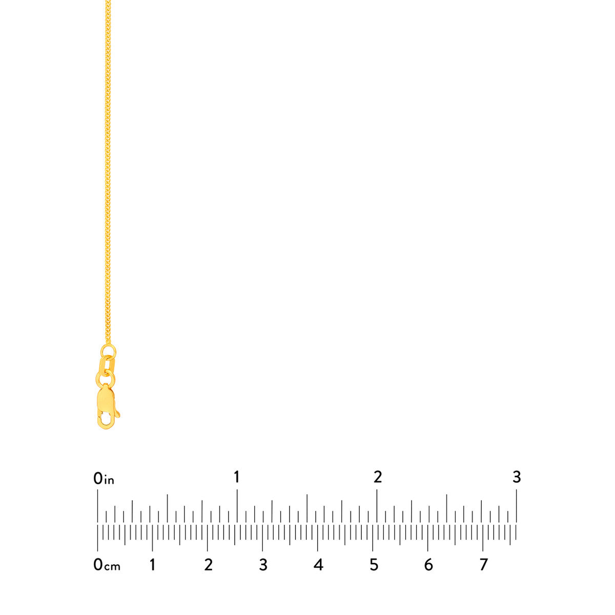 14K Yellow Gold 1.05mm Curb Chain