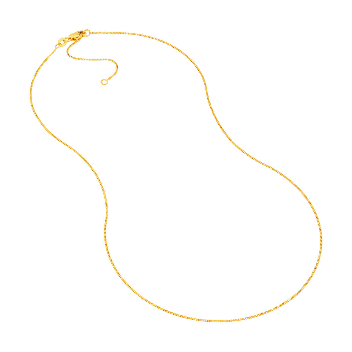 14K Yellow Gold 0.90mm Curb Chain