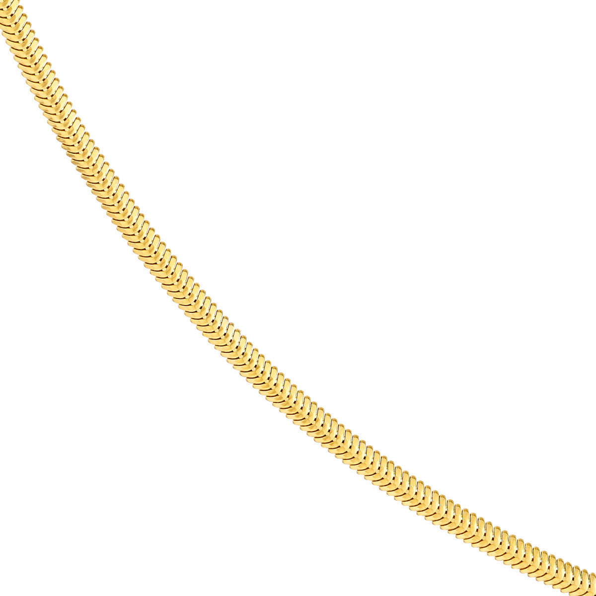 14K Yellow Gold Hollow D/C Snake Anklet