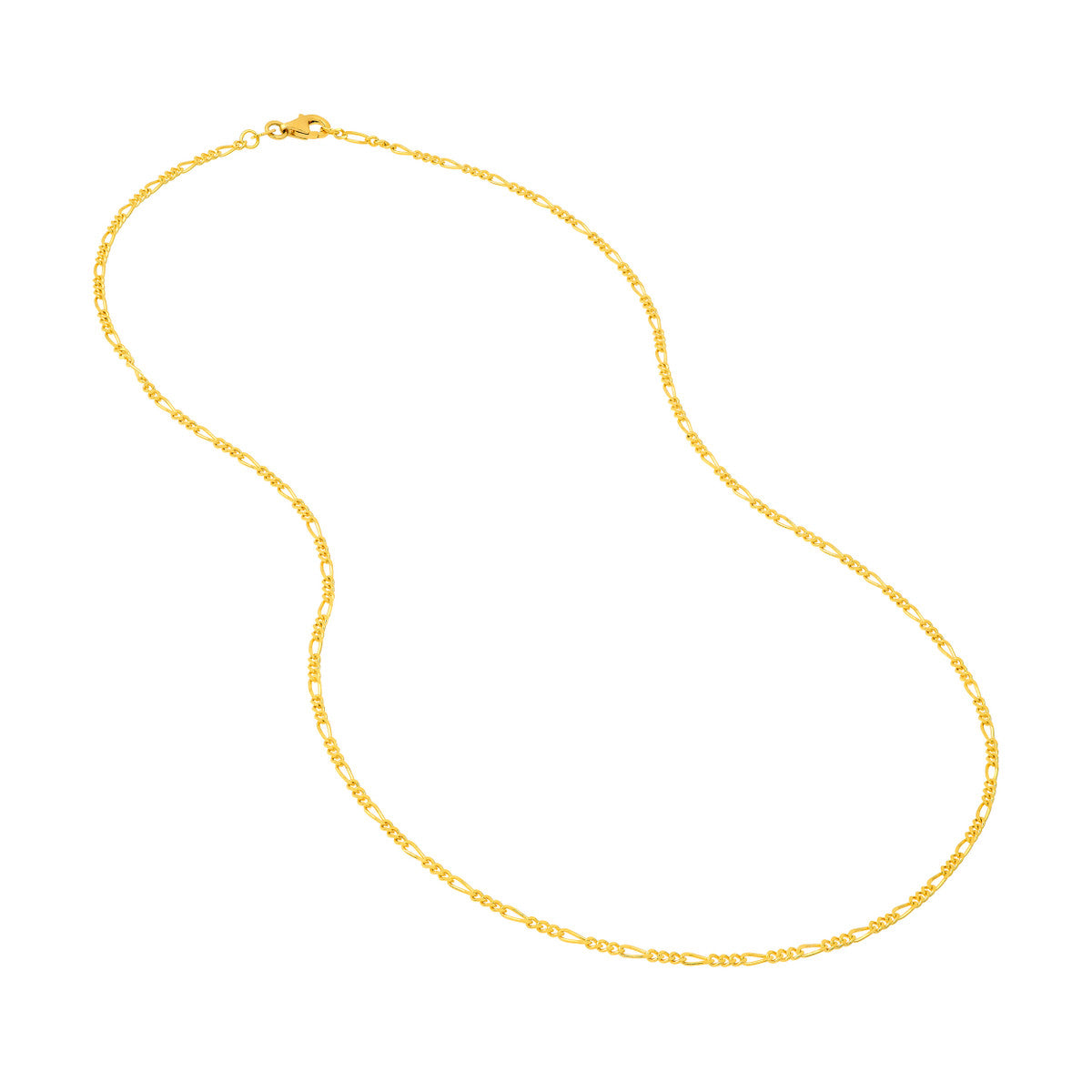 14K Yellow Gold 1.90mm Figaro 3+1 Chain