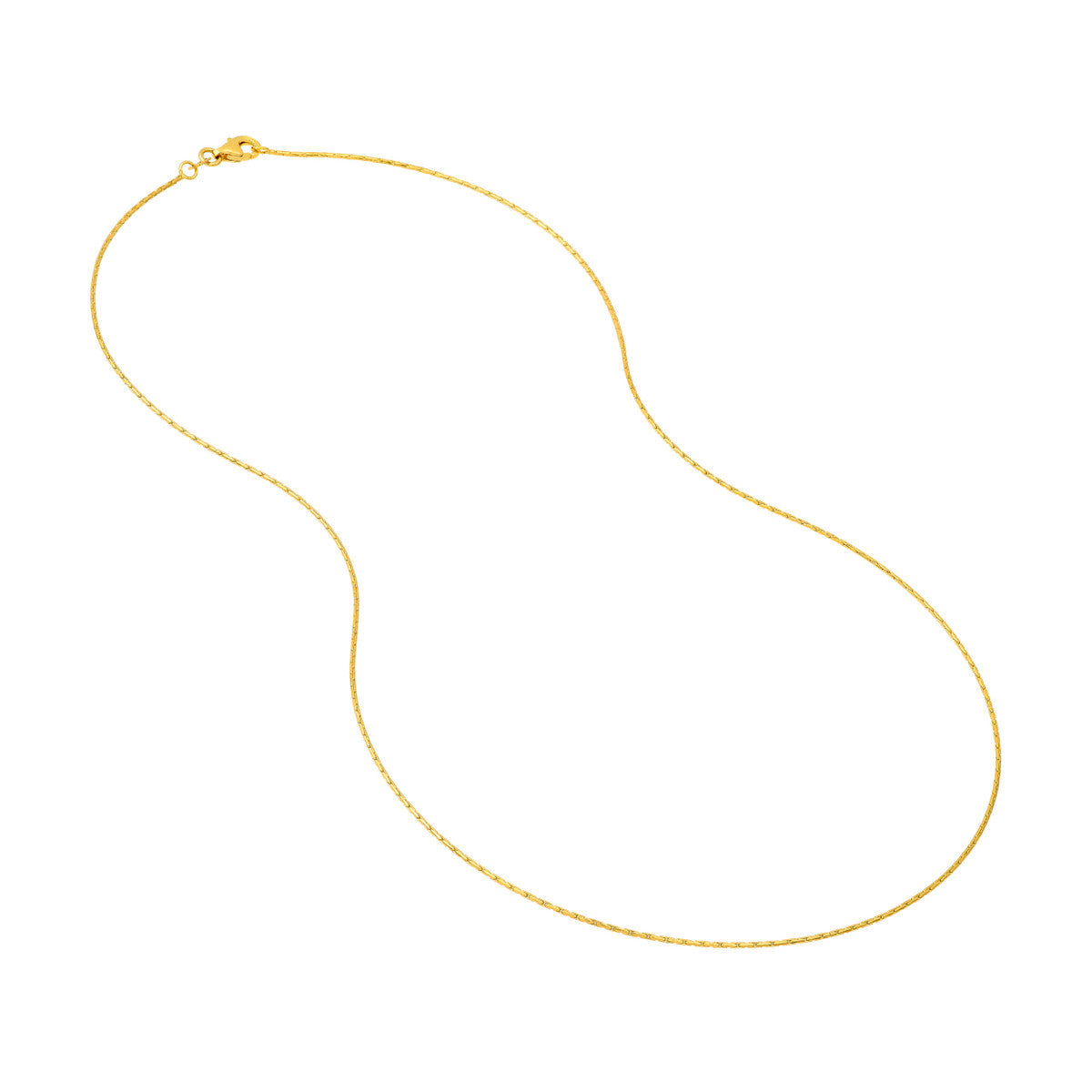 14K Yellow Gold 0.80mm D/C Round Forzentina Chain