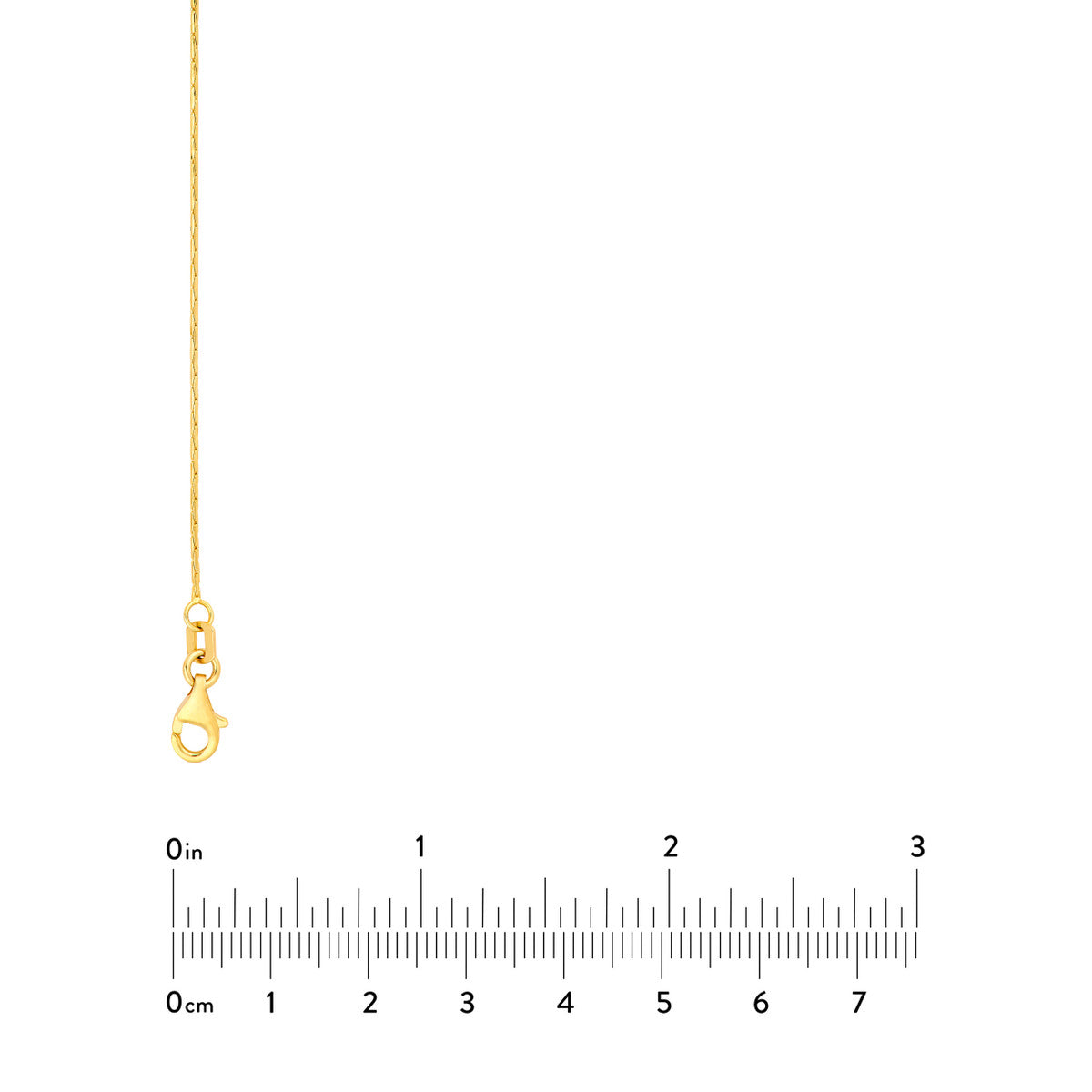 14K Yellow Gold 0.80mm D/C Round Forzentina Chain