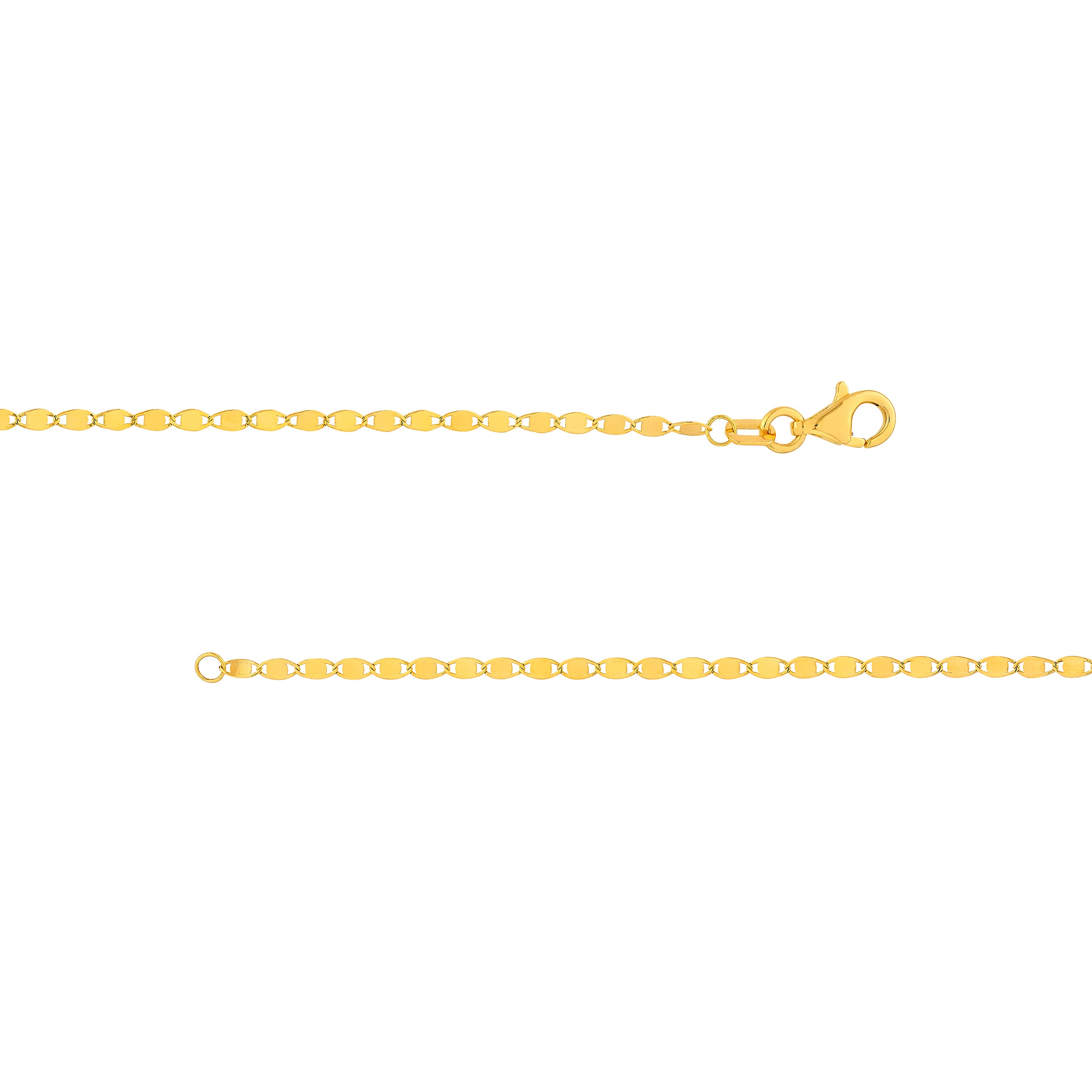 14K Yellow Gold 1.65mm D/C Valentino Chain Birmingham Jewelry Chain Birmingham Jewelry 
