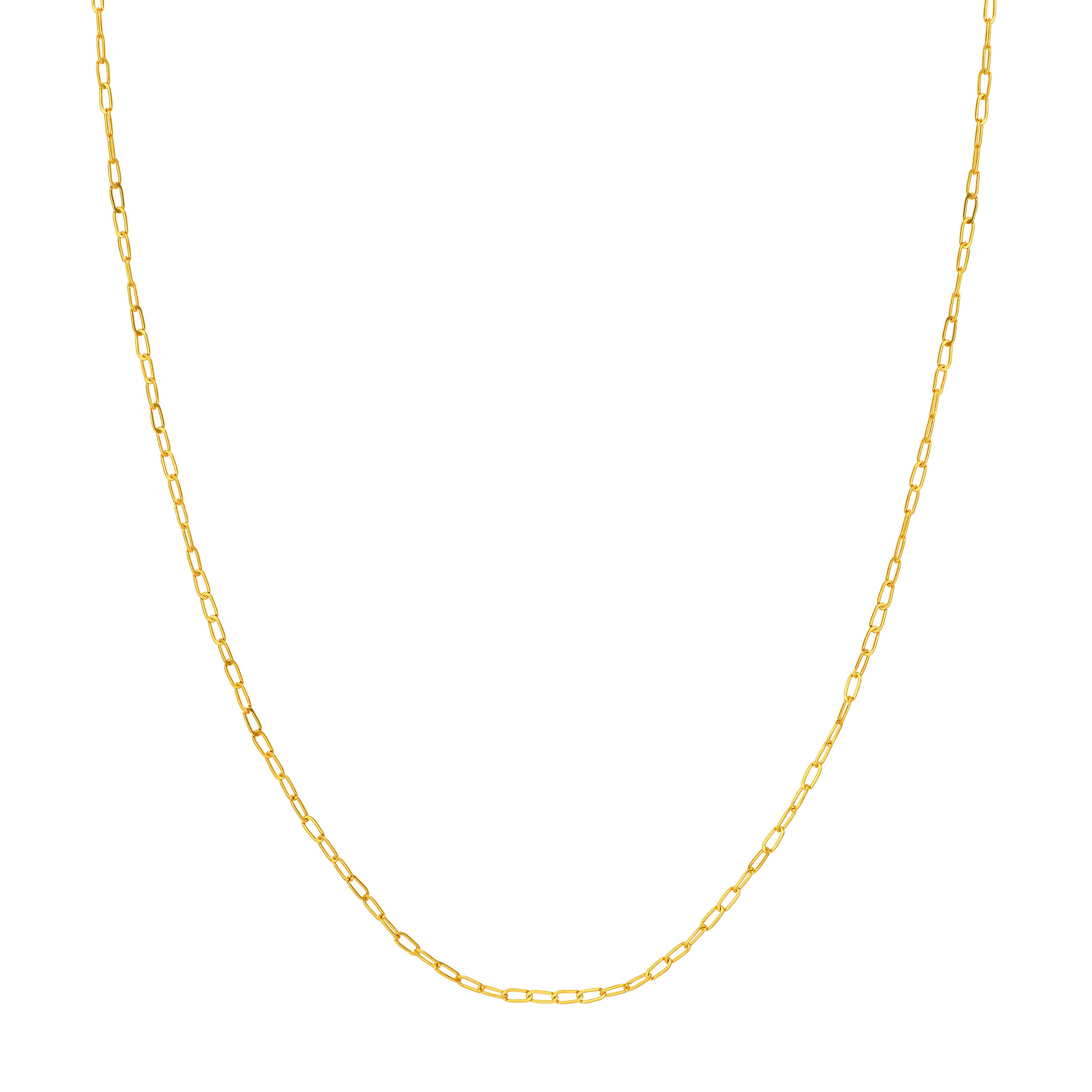14K Yellow Gold 2.00mm Hammered Long Piatto Chain Birmingham Jewelry Chain Birmingham Jewelry 