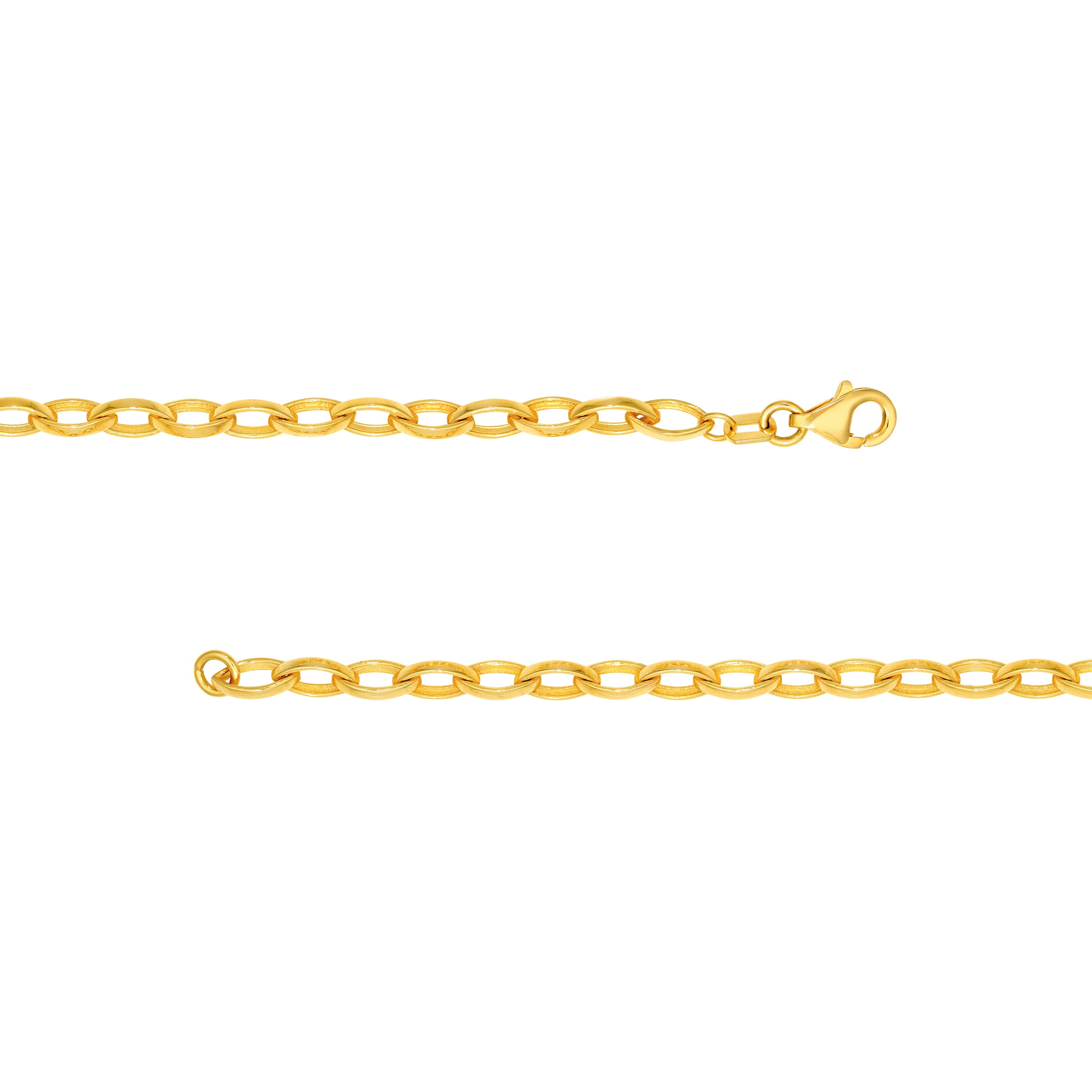 14K Yellow Gold 2.30mm Brill Forzentina Chain