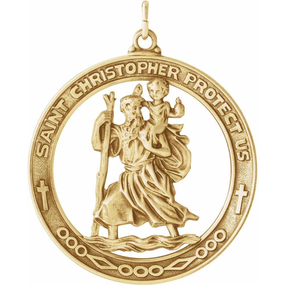 14K Yellow Gold St. Christopher Medal