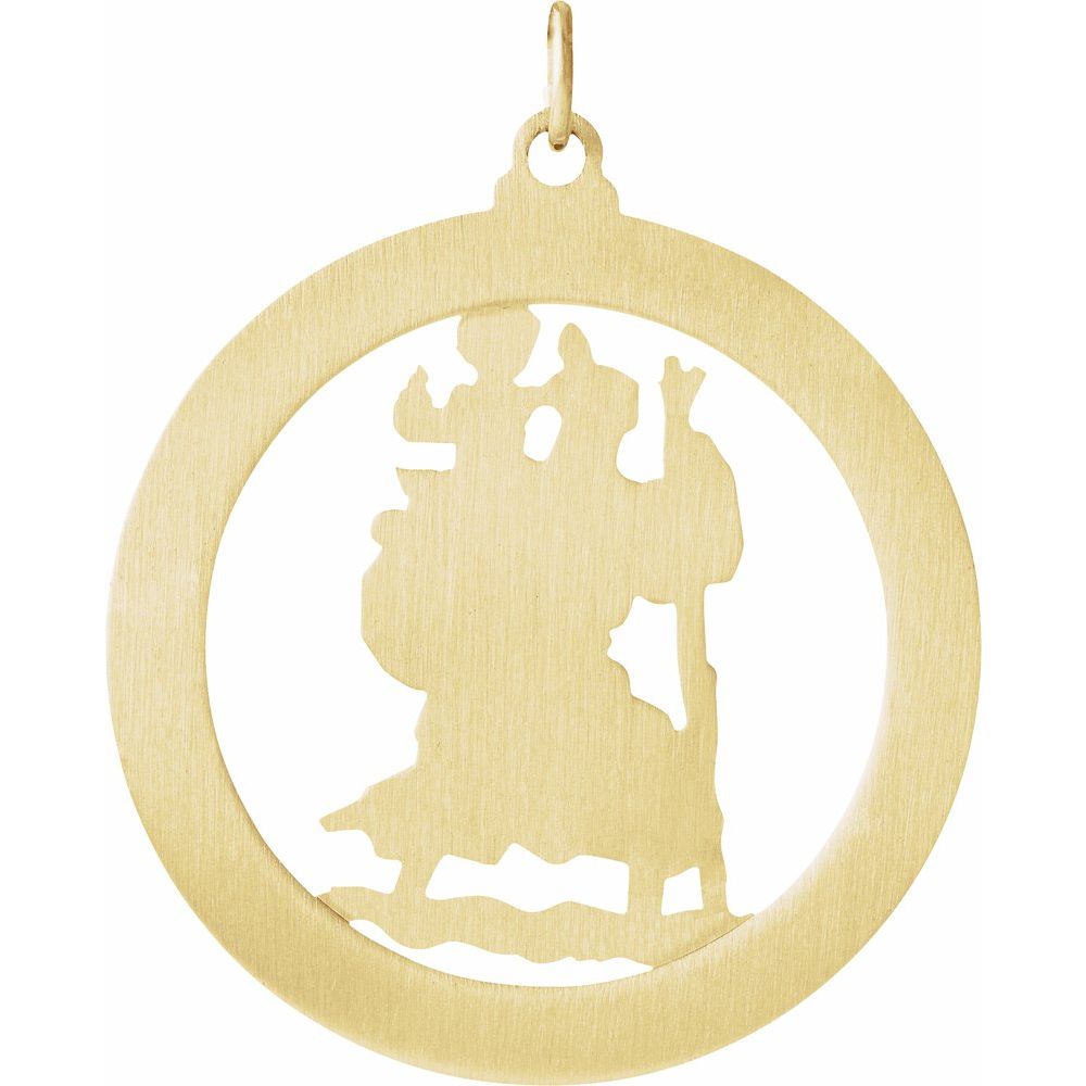 14K Yellow Gold St. Christopher Medal