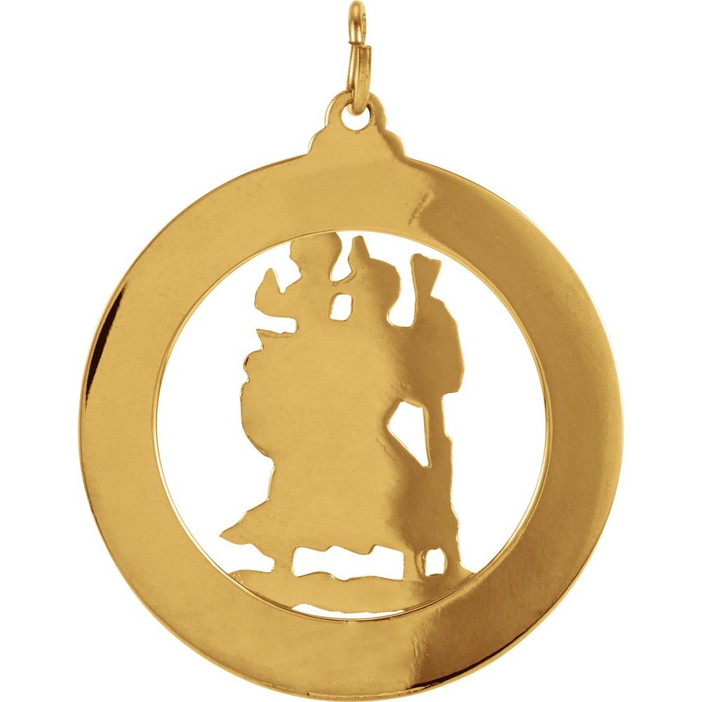 14K Yellow Gold St. Christopher Medal