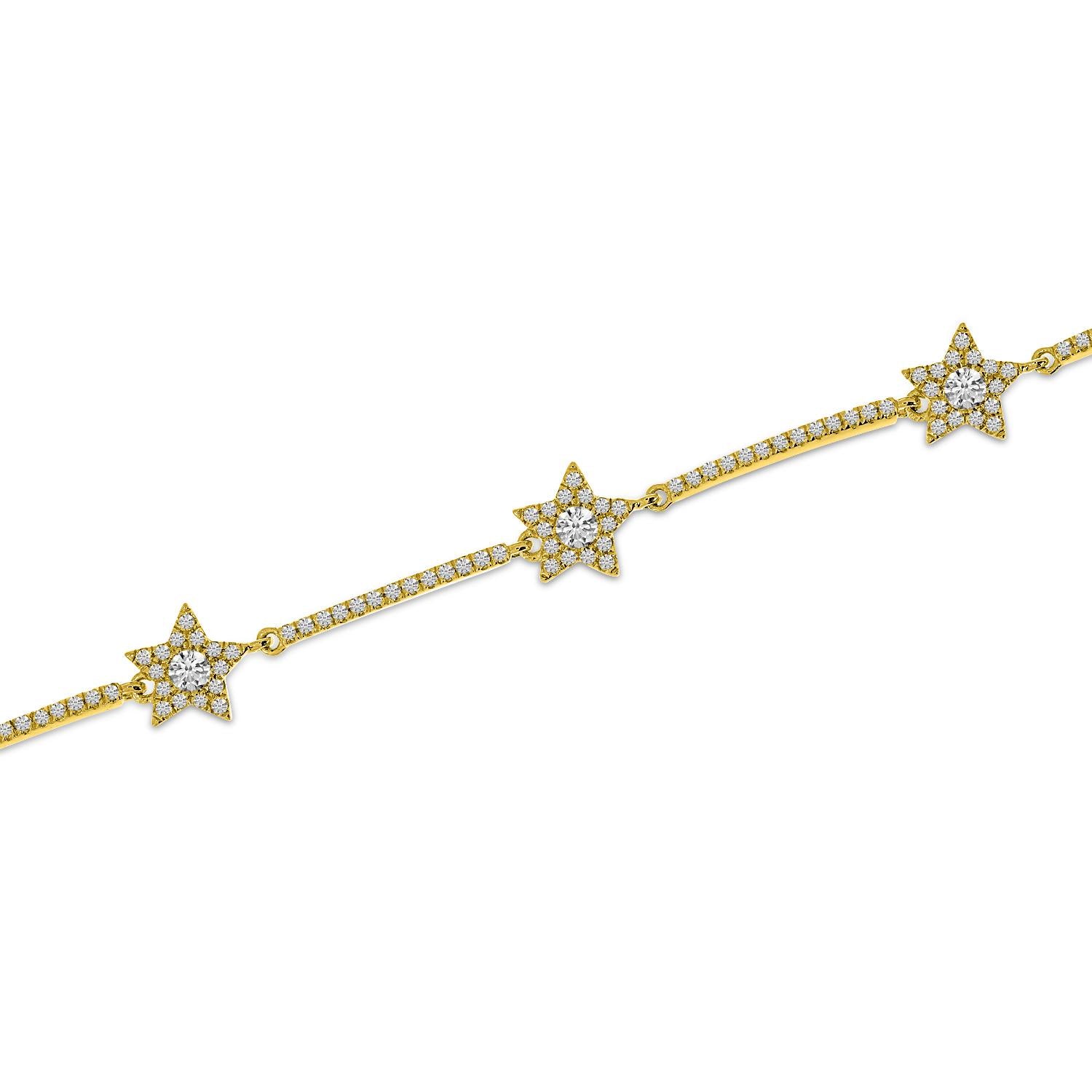 14K Gold Diamond Star Bracelet Birmingham Jewelry Bracelet Birmingham Jewelry 