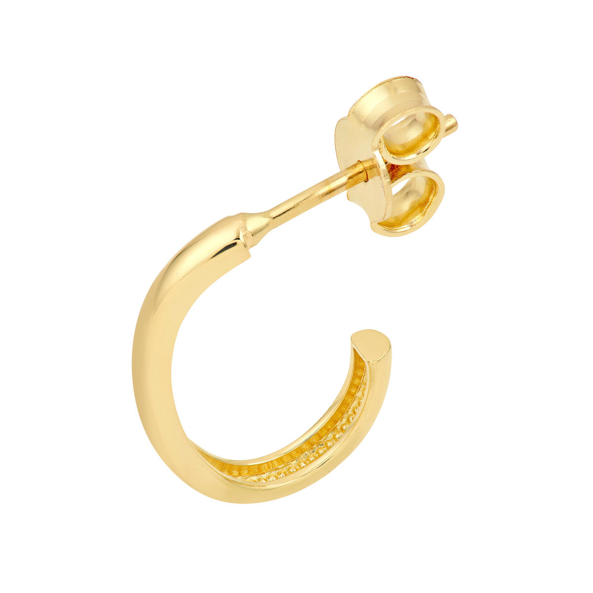 14K Yellow Gold 15.00mm Large J Hoop Earring