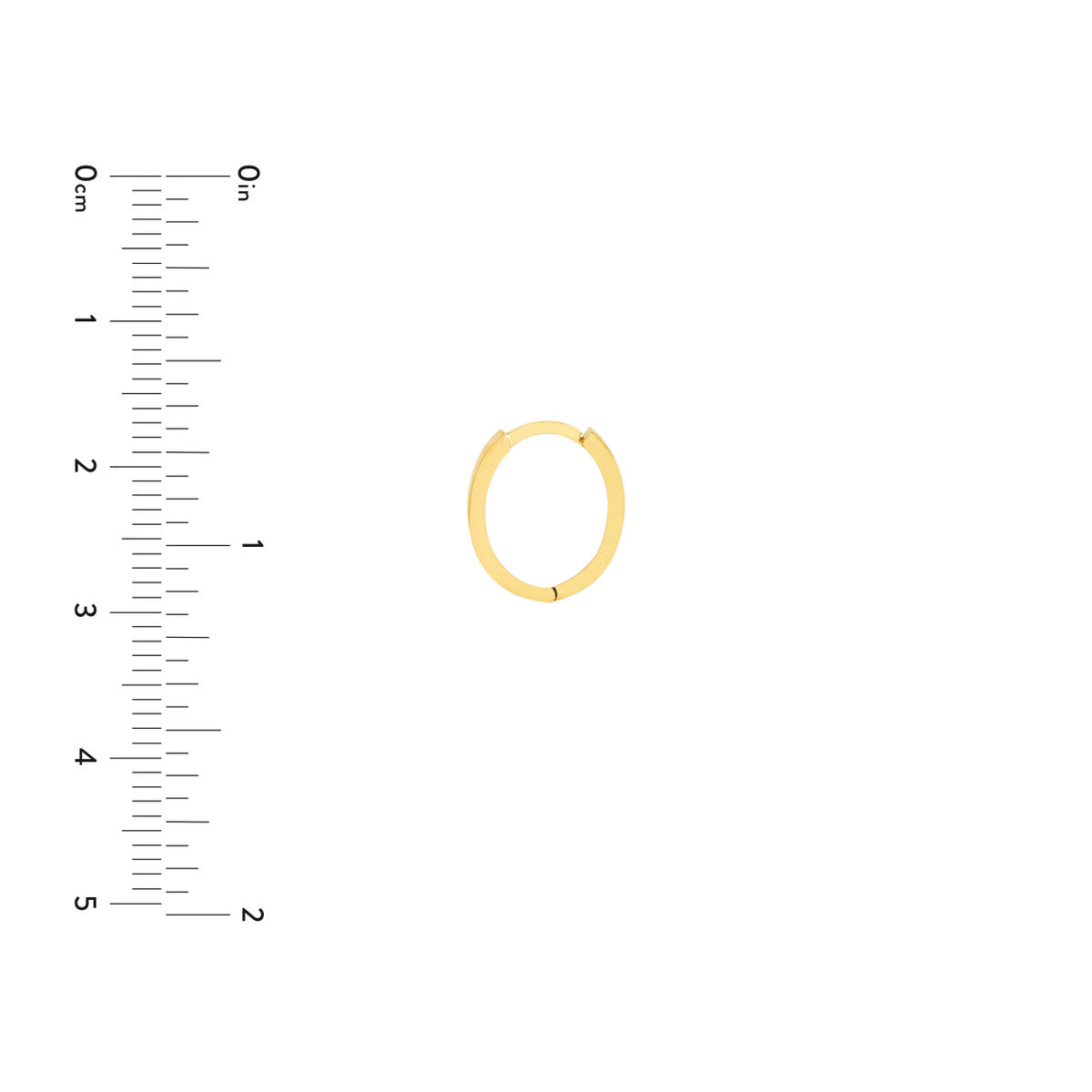 14K Yellow Gold 3.50mm Oval Hoop Earrings Birmingham Jewelry Earrings Birmingham Jewelry 