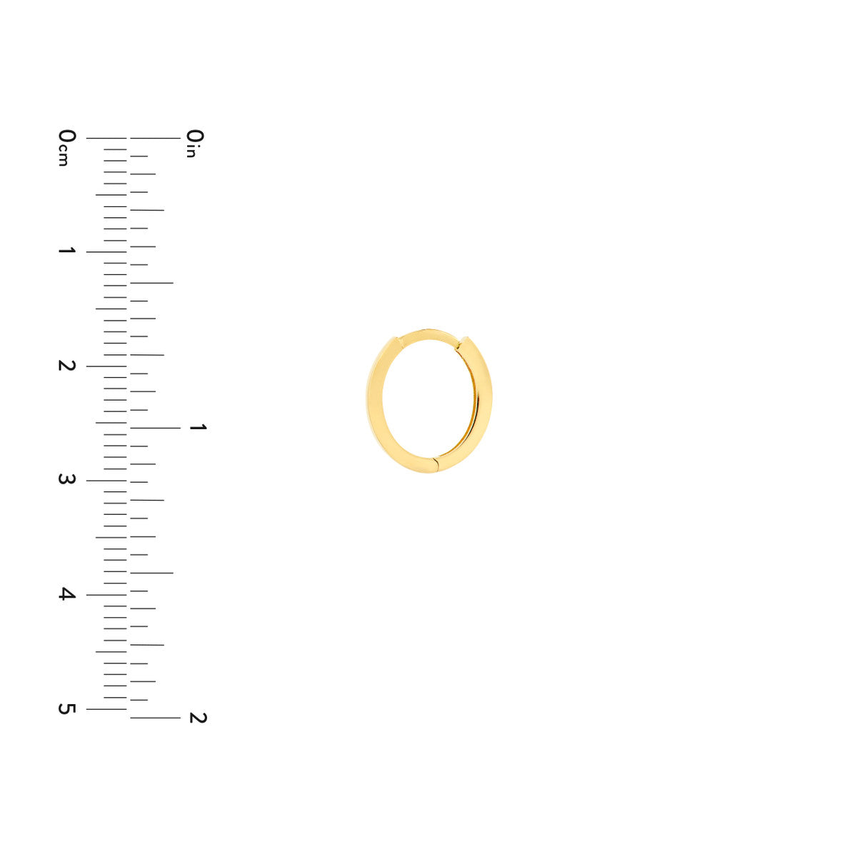 14K Yellow Gold 2.00mm Oval Hoop Earrings Birmingham Jewelry Earrings Birmingham Jewelry 