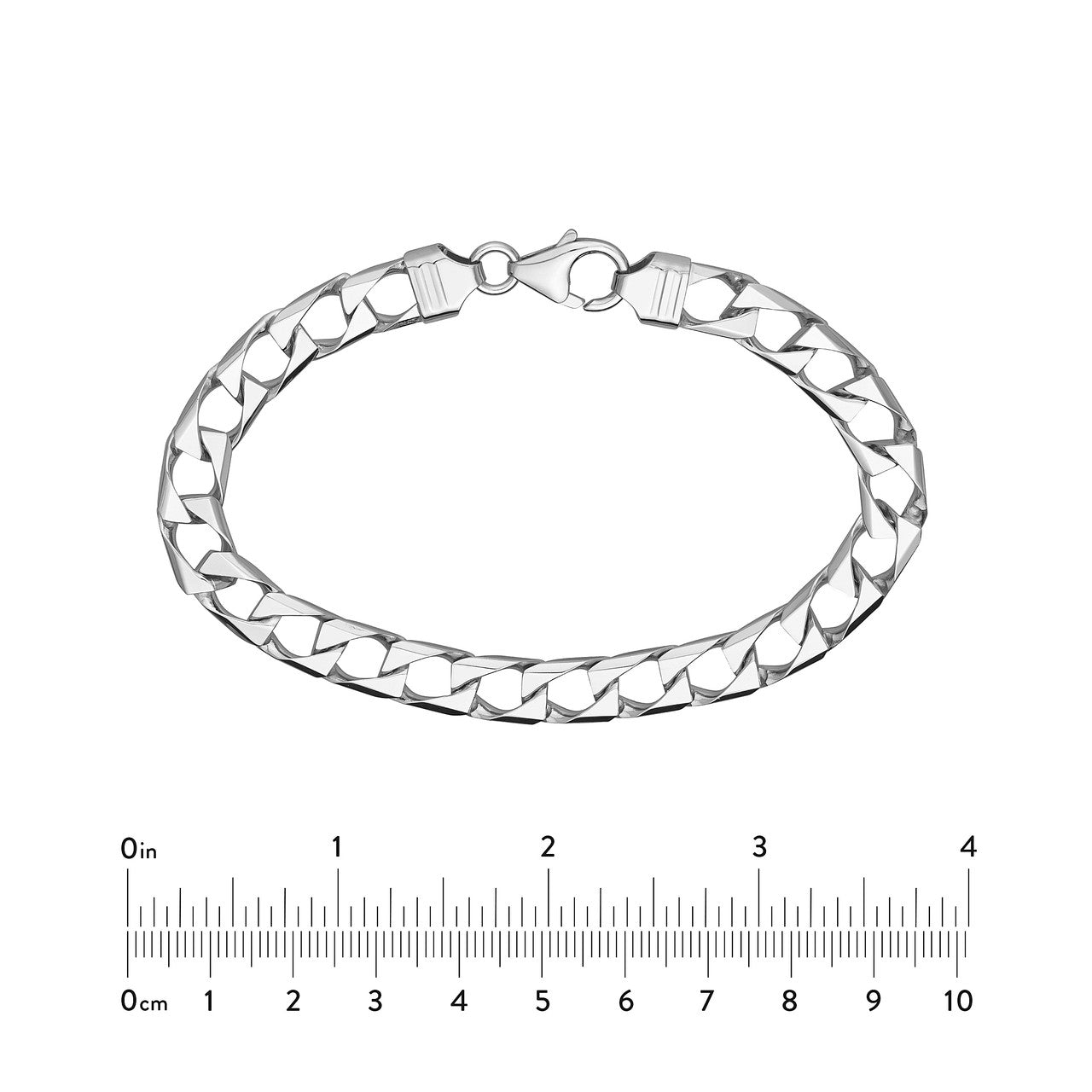 Sterling Silver 11.70mm Square Curb Bracelet Birmingham Jewelry Bracelet Birmingham Jewelry 